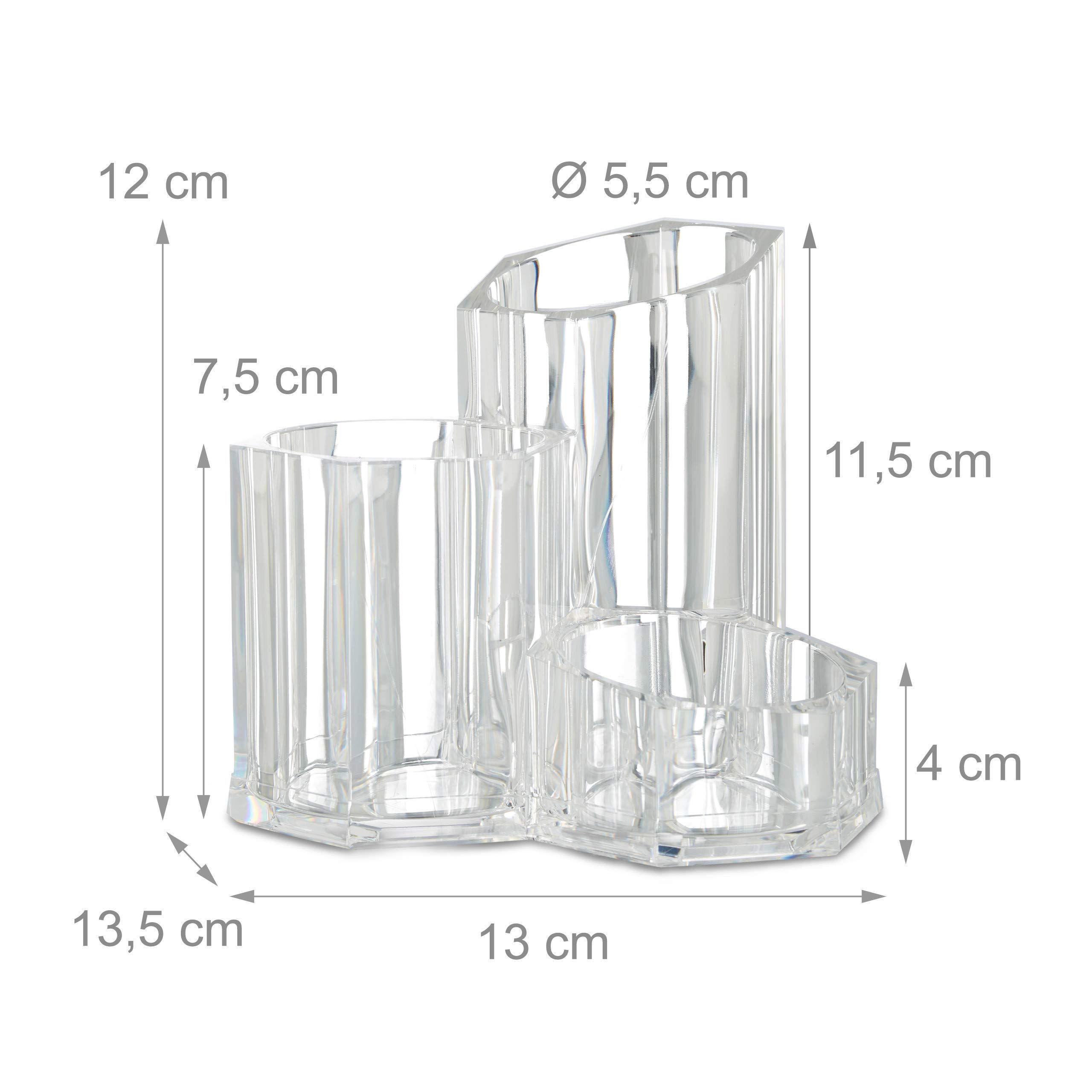 relaxdays-pinselhalter-3-teilig-acryl-transparent-kosmetik-organizer image 4