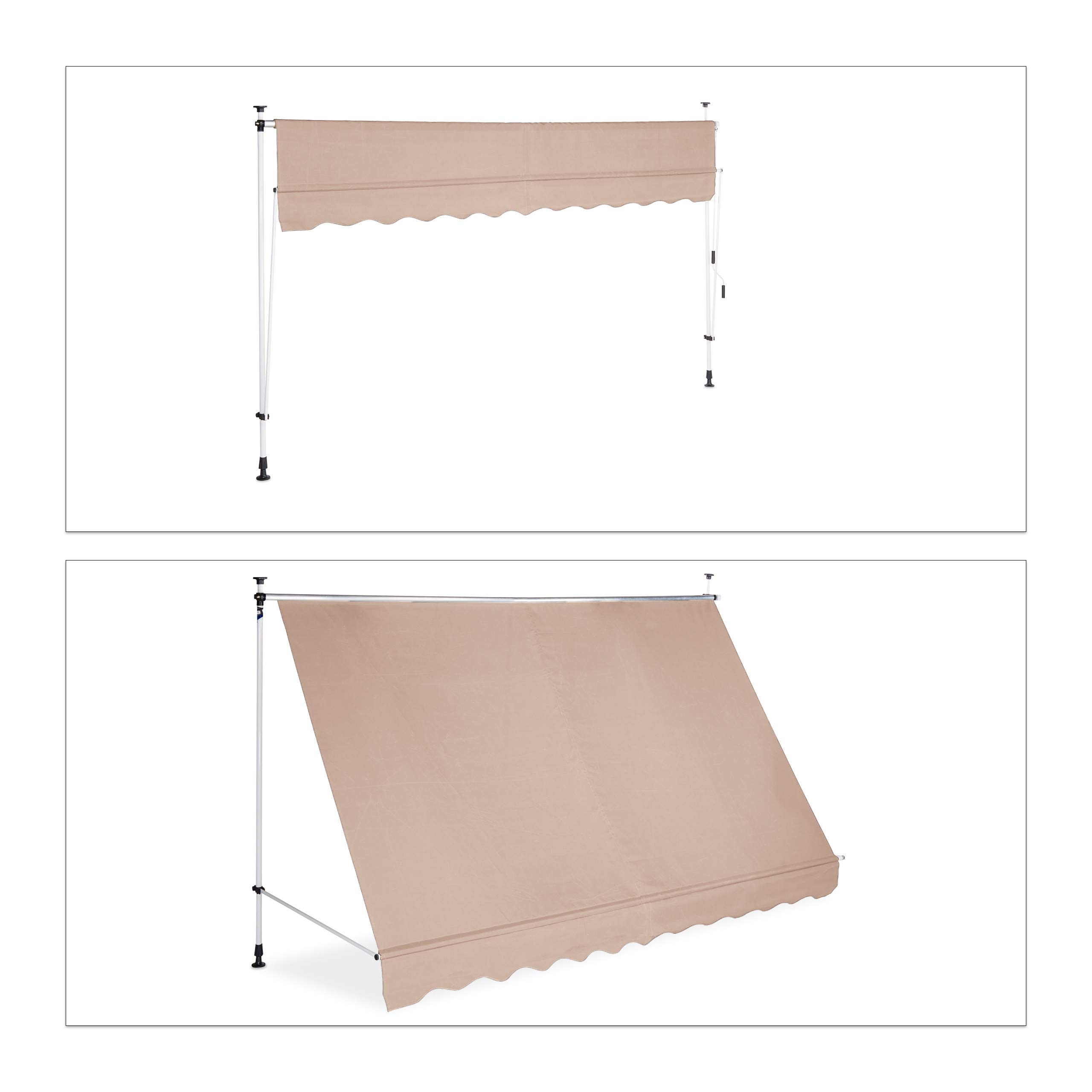 relaxdays-klemmmarkise-beige-einziehbar-300-x-120-cm-ohne-bohren image 5