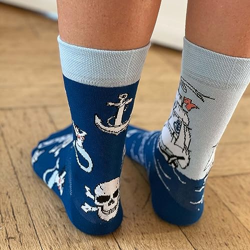 astra-socken-mismatch-blau-mit-seemanns-motiven-f-r-damen-herren image 8