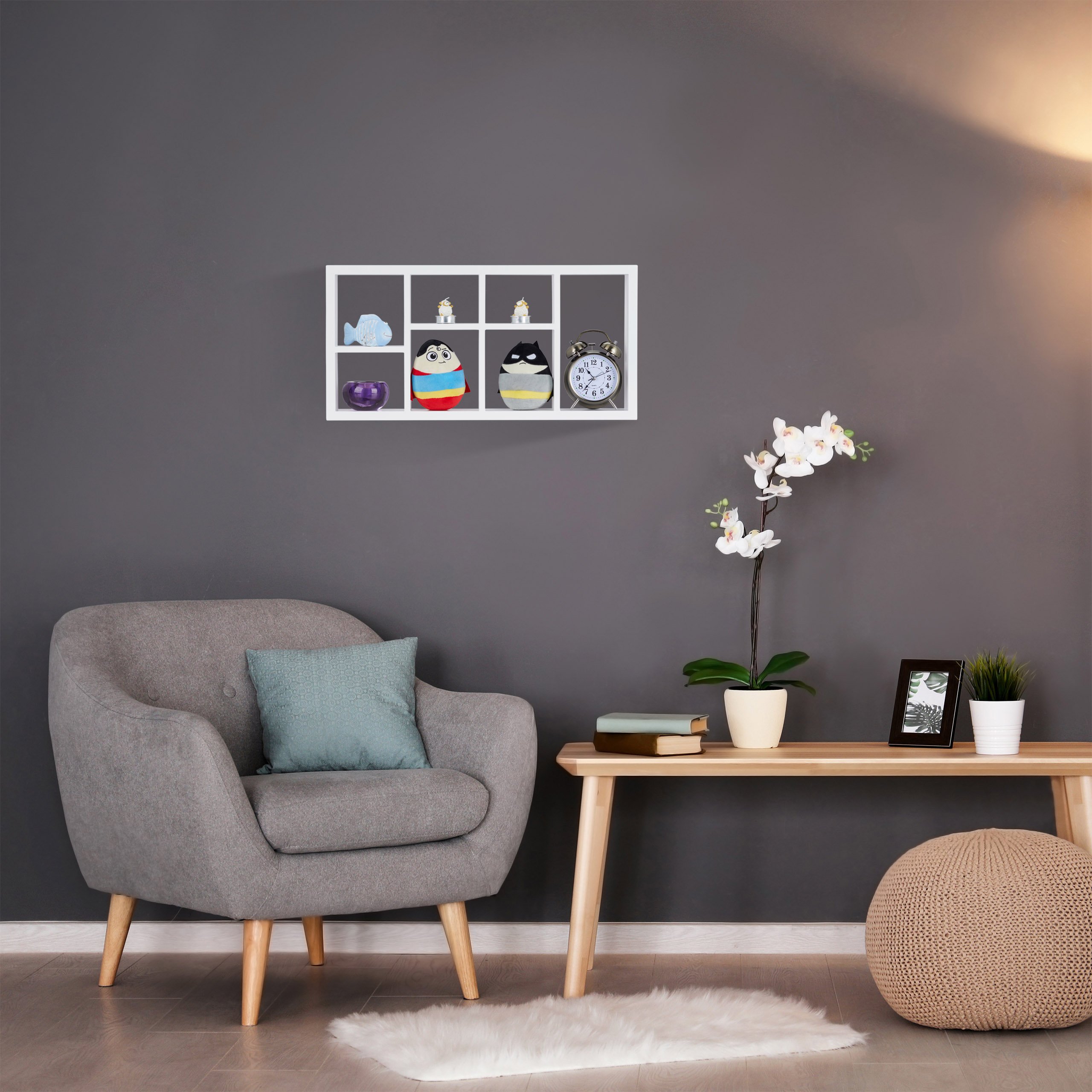 relaxdays-wandregal-schwebend-holz-schmal-mdf-30-5x61x7-5cm-wei image 2