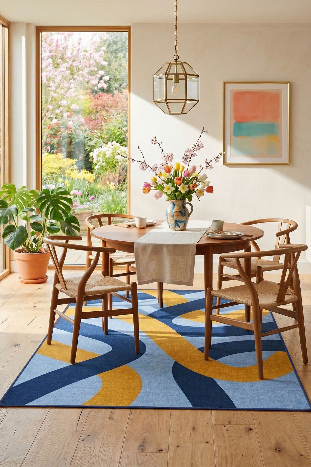 teppana-roxy-meergold-teppich-waschbarer-blau-gold-teppich image 4