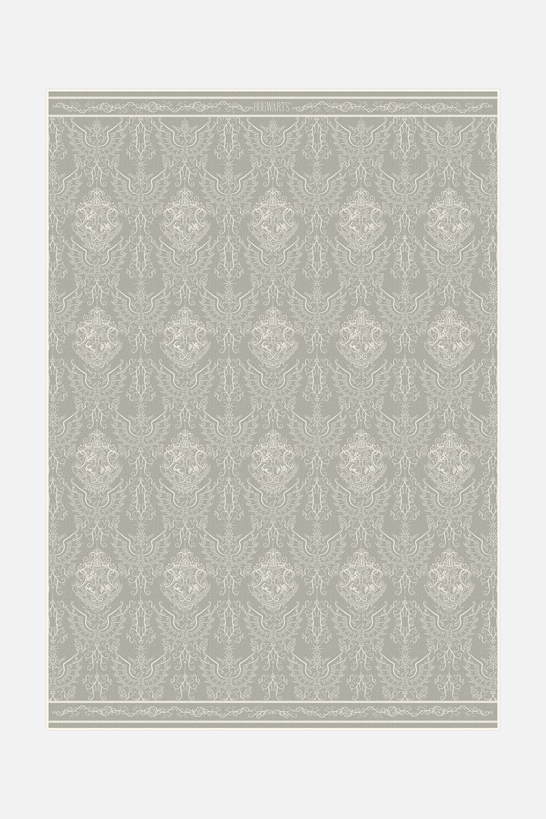 teppana-harry-potter-damast-taupe-teppich-waschbarer-kinder-teppich-beige-grau image 1