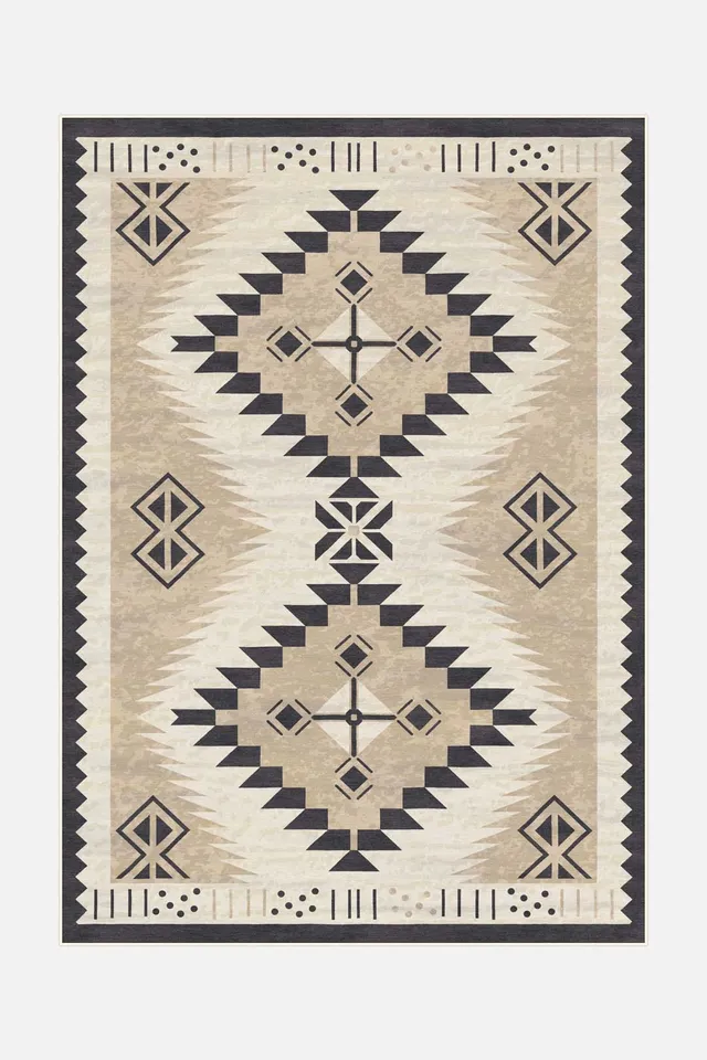 teppana-merve-sand-teppich-waschbarer-marokkanischer-teppich image 1