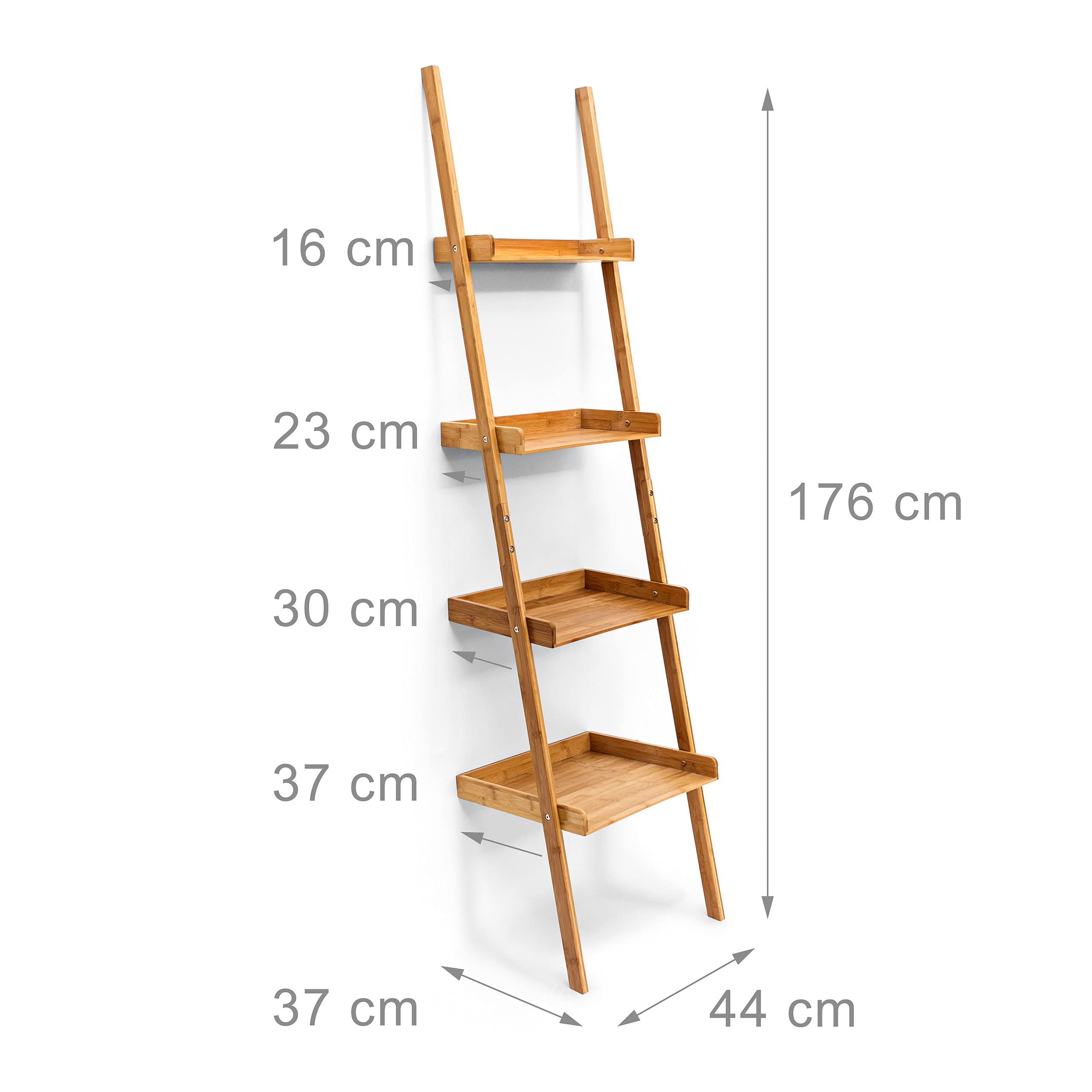 relaxdays-leiterregal-bambus-176x44x37-cm-4-stufig-standregal-natur image 3