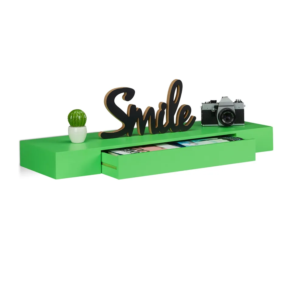 relaxdays-wandregal-mit-schublade-gr-n-25-cm-tief image 1