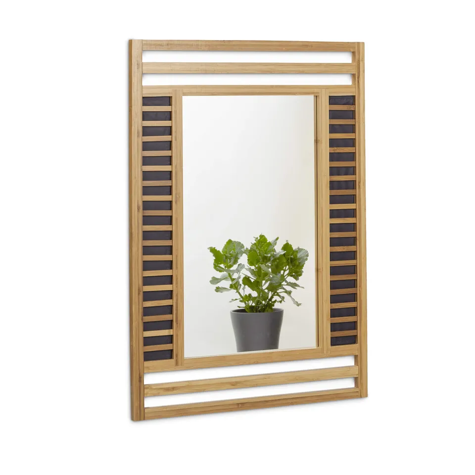 relaxdays-bambus-spiegel-70x50x2-cm-natur-wandspiegel-hochformat image 1