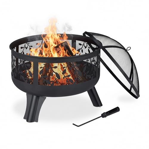 relaxdays-feuerschale-mit-funkenschutz-60-x-60-cm-schwarz image 5