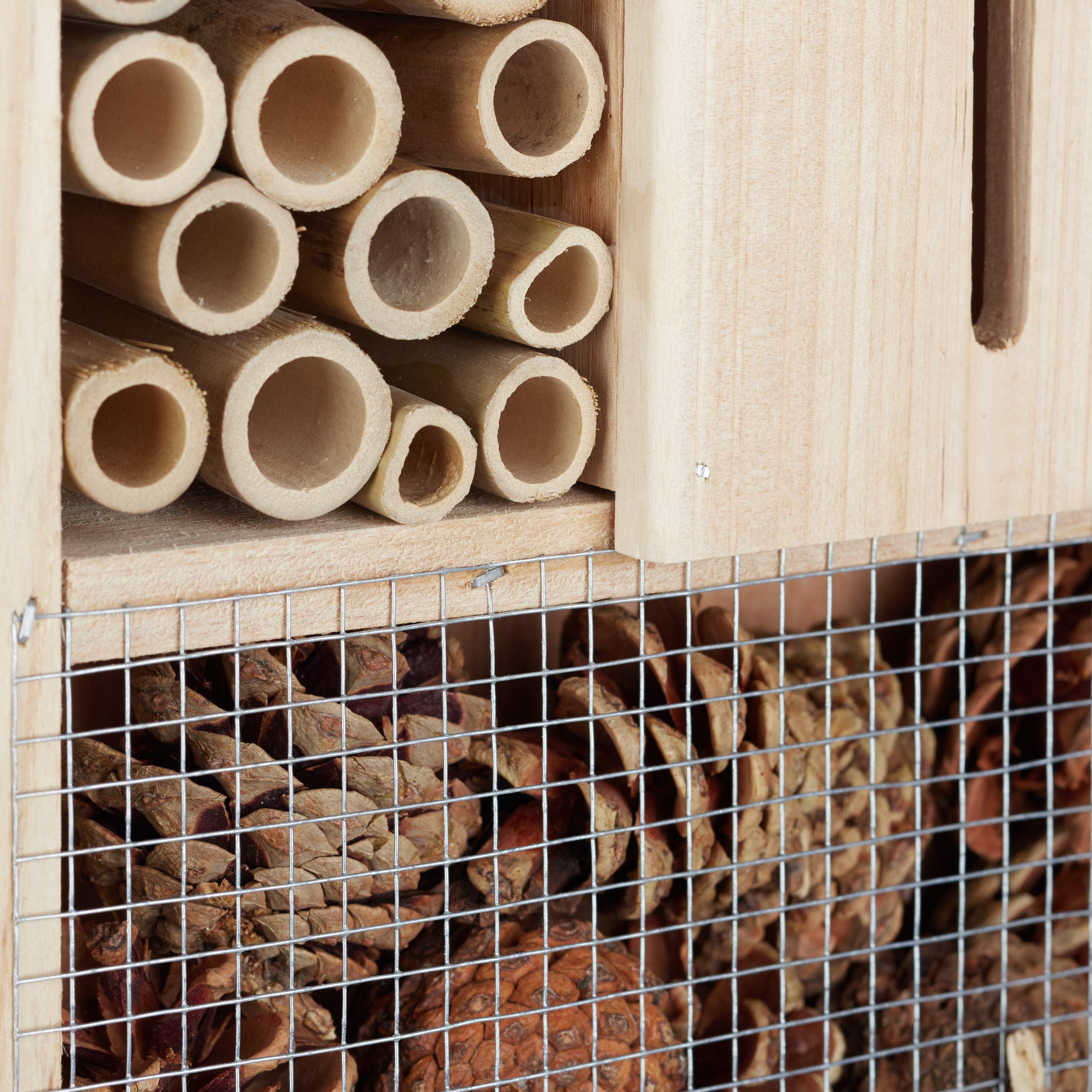 relaxdays-insektenhotel-haus-auf-st-nder-holz-natur-140x47x47-cm image 7