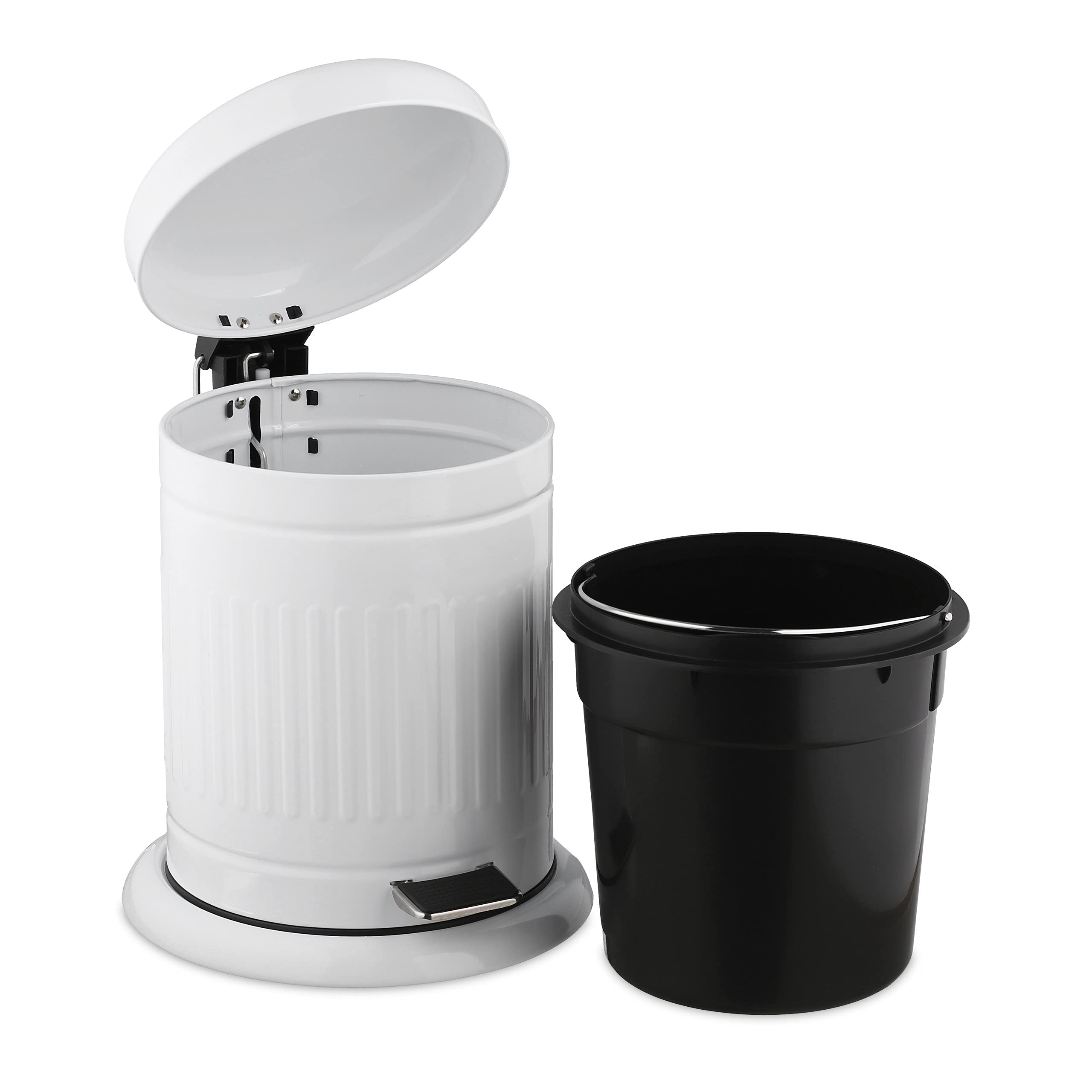relaxdays-treteimer-5-liter-mit-absenkautomatik-in-wei image 6