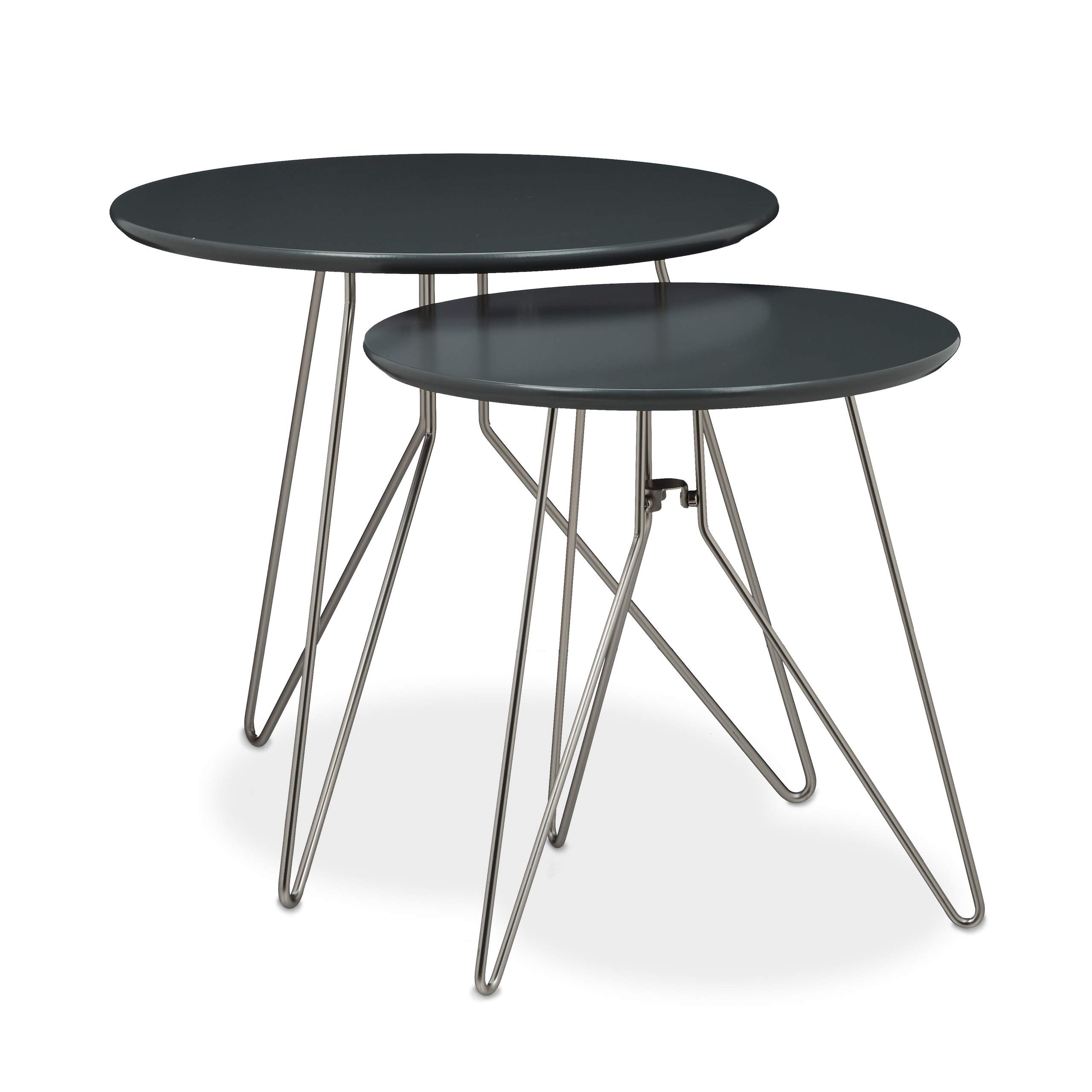relaxdays-beistelltisch-2er-set-holz-48-40-cm-couchtisch-grau-matt-lackiert image 4