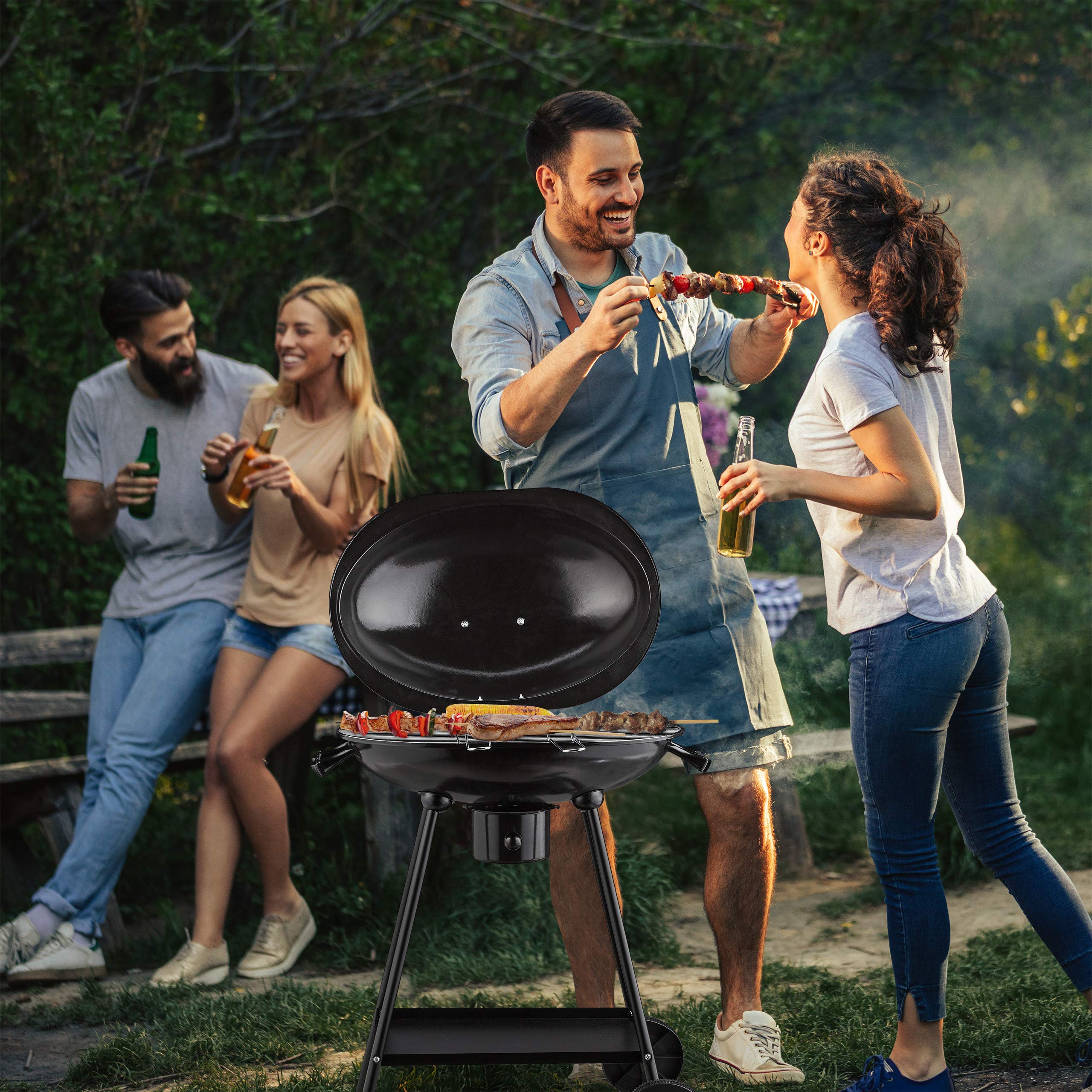relaxdays-holzkohlegrill-kugelgrill-mit-deckel-ablage-und-aschetopf-90x65x55-cm image 3