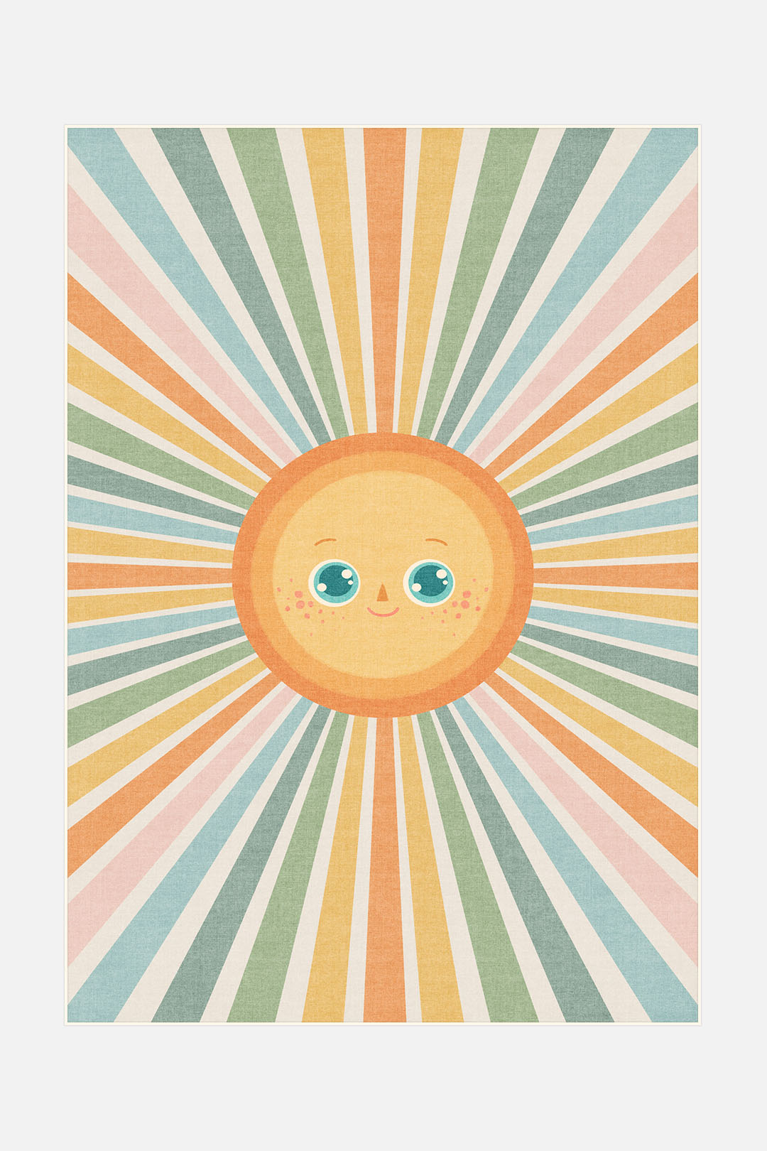 teppana-sonne-bunt-teppich-waschbarer-kinder-teppich-gelb-orange image 1