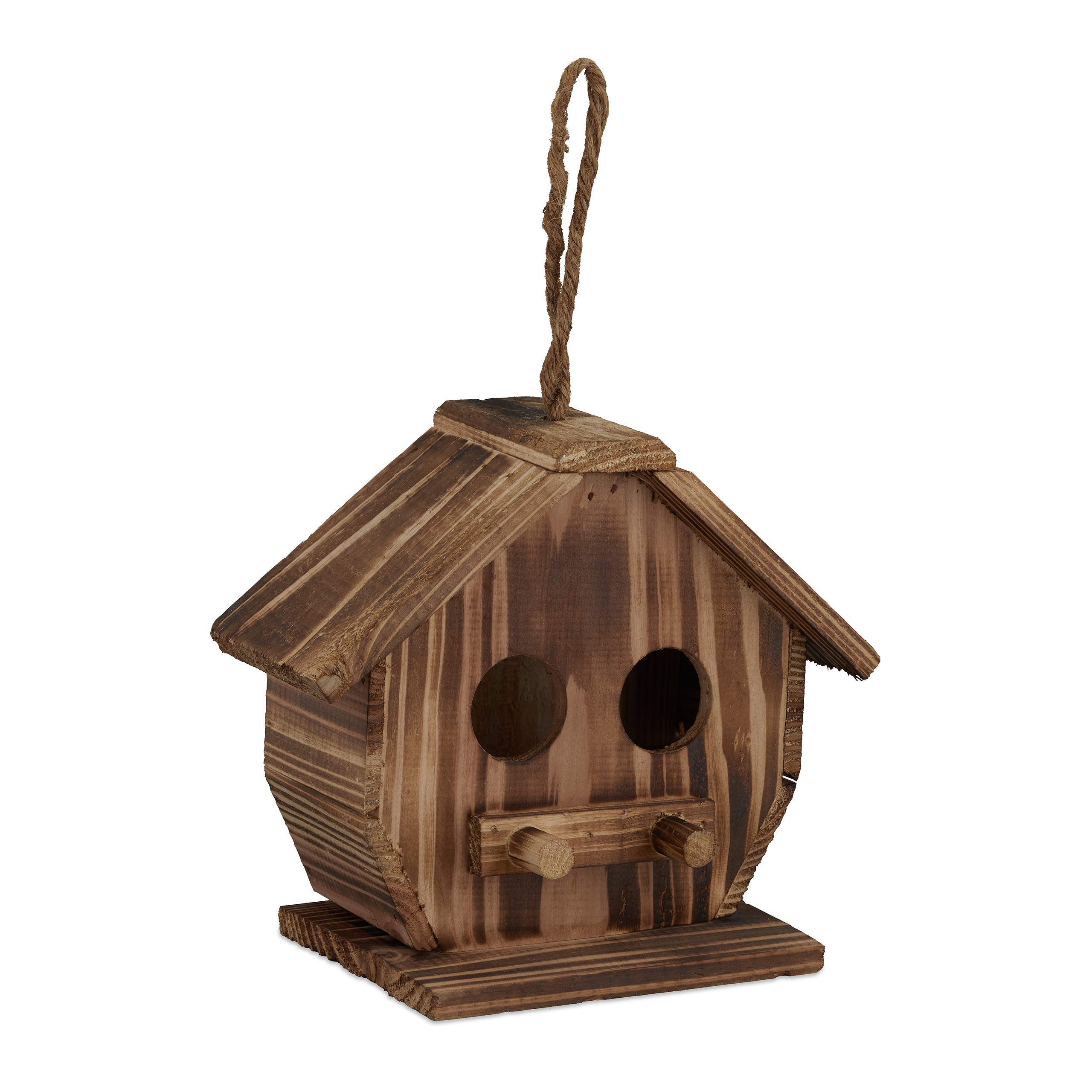 relaxdays-deko-vogelhaus-gebranntes-holz-natur image 1