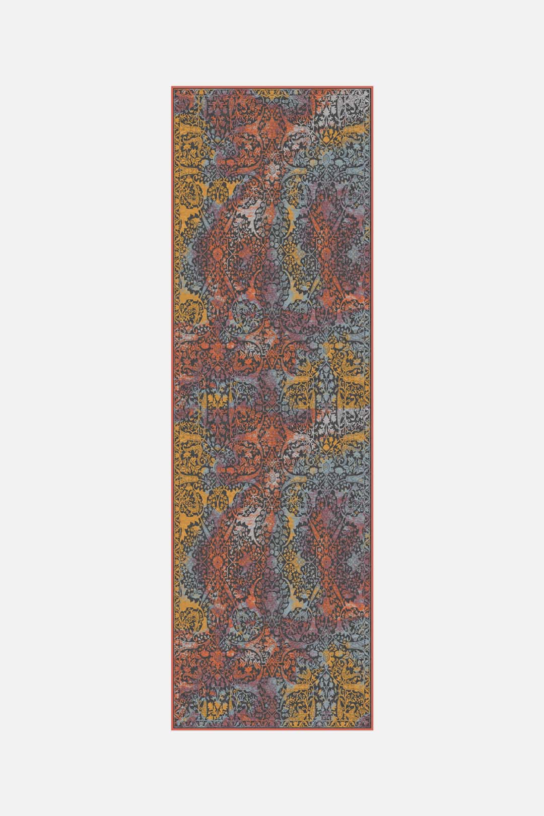 teppana-andorra-bunt-teppich-waschbarer-marokkanisch-modern-teppich-in-gelb-oran image 5