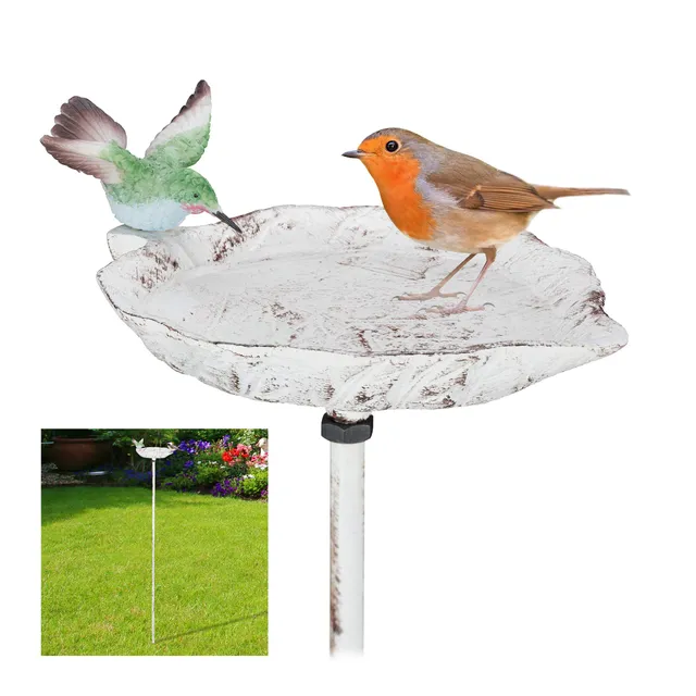 relaxdays-vogeltr-nke-gusseisen-zum-stecken-100-cm-wei image 1