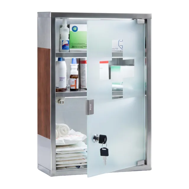 relaxdays-medizinschrank-emergency-xl-edelstahl-abschlie-bar-45-x-30-x-12-cm-3-f image 1