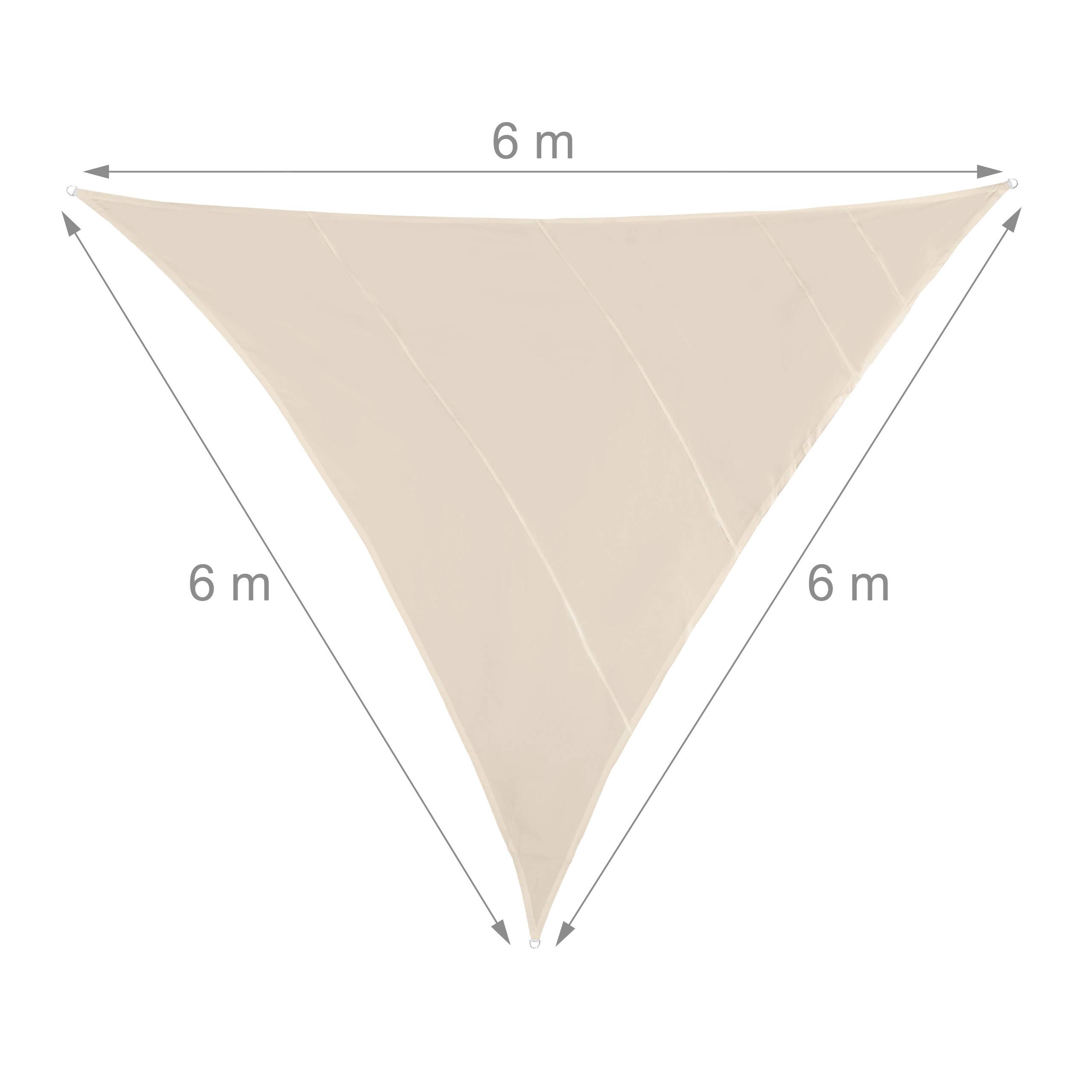 relaxdays-sonnensegel-dreieck-6x6x6-m-beige-wasserabweisend image 4