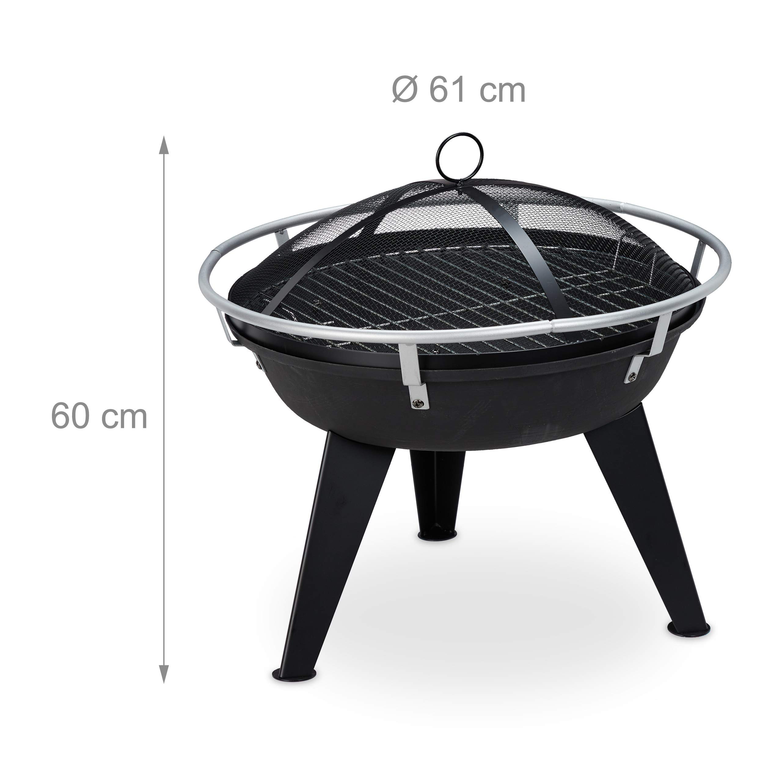 relaxdays-feuerschale-mit-grillrost-funkenschutz-und-sch-rhaken-schwarz-d-55-cm image 4