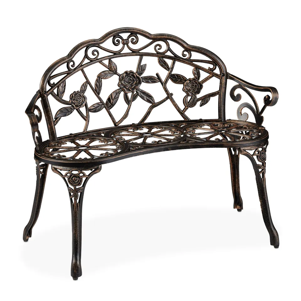 relaxdays-gartenbank-2-sitzer-78x99x52-cm-bronze-braun image 1