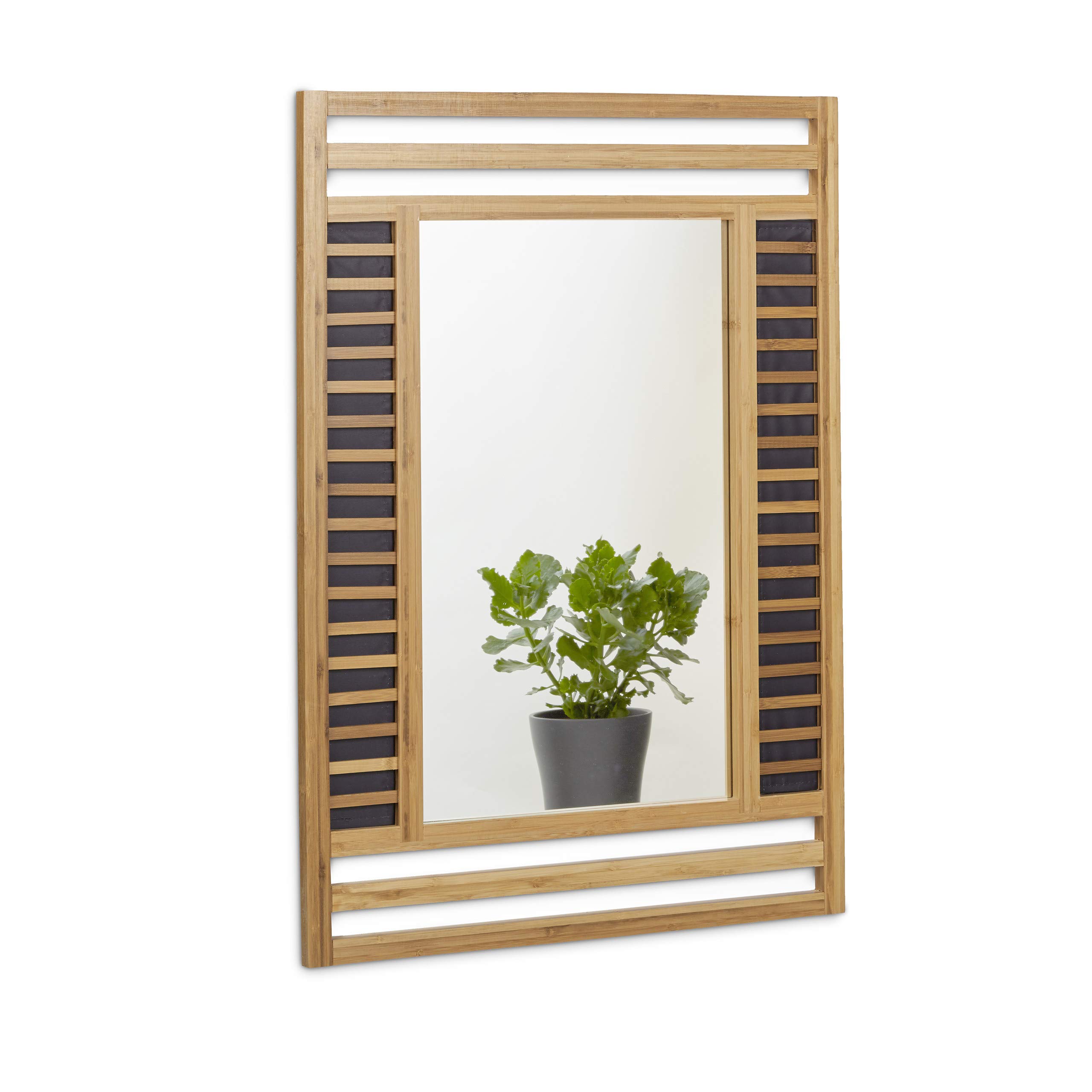 relaxdays-bambus-spiegel-70x50x2-cm-natur-wandspiegel-hochformat image 1