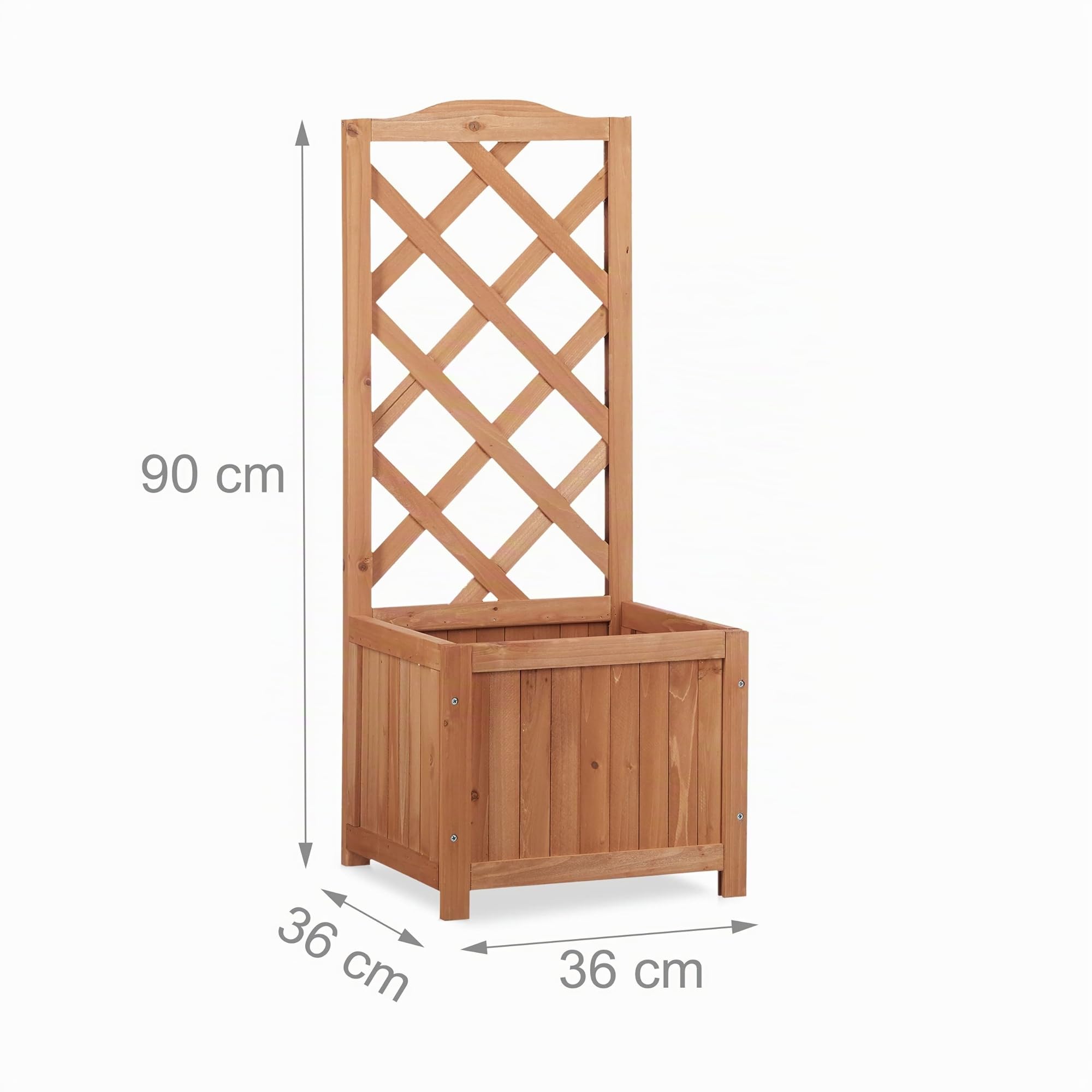 relaxdays-rankkasten-holz-natur-pflanzk-bel-mit-rankgitter-90-x-36-x-36-cm image 4