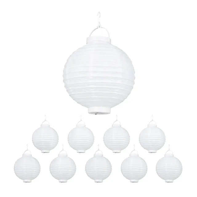 relaxdays-led-lampions-wei-10er-set-papierlaterne-20-cm image 1