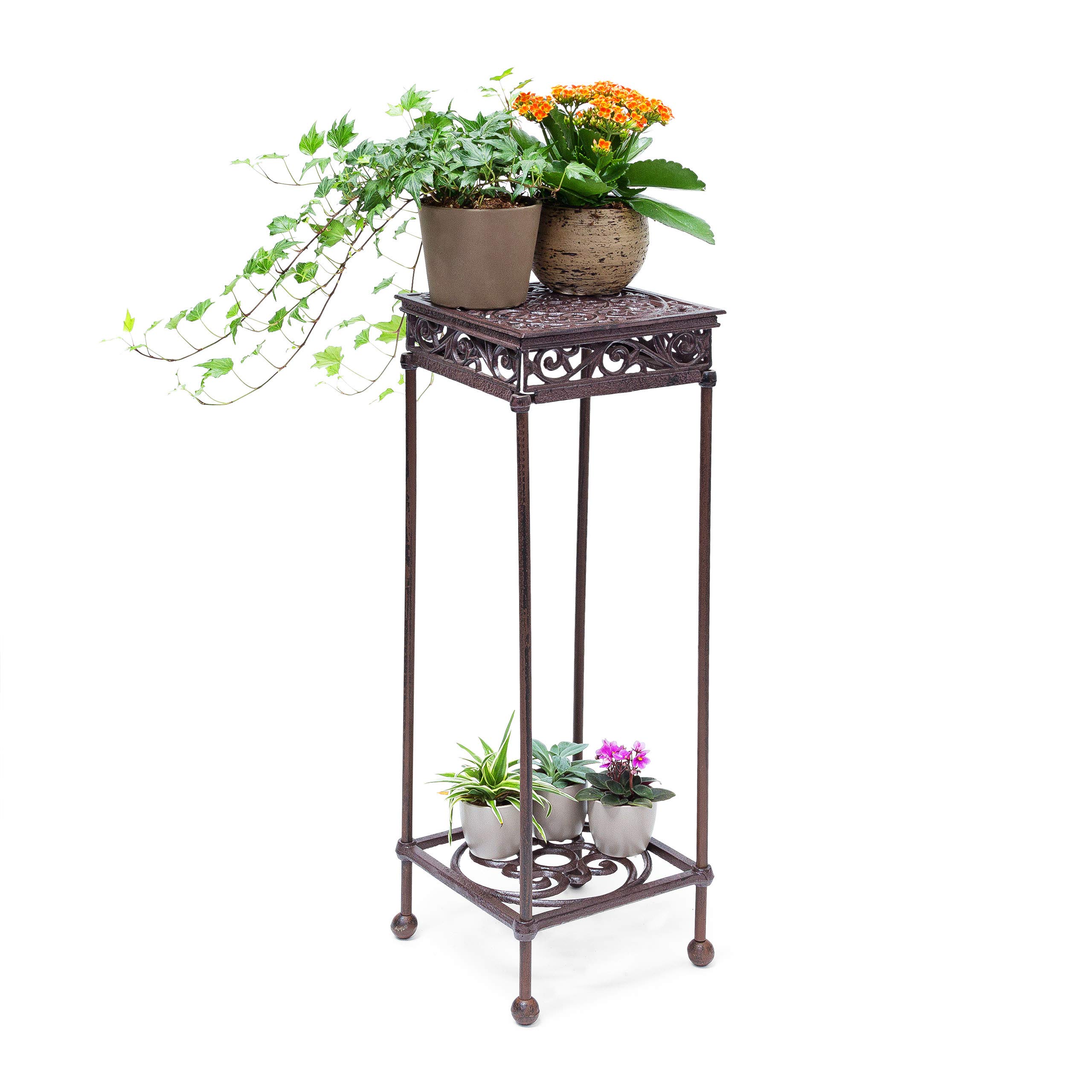 relaxdays-blumenhocker-quadratisch-gr-e-m-aus-gusseisen-blumenst-nder-bronze image 6