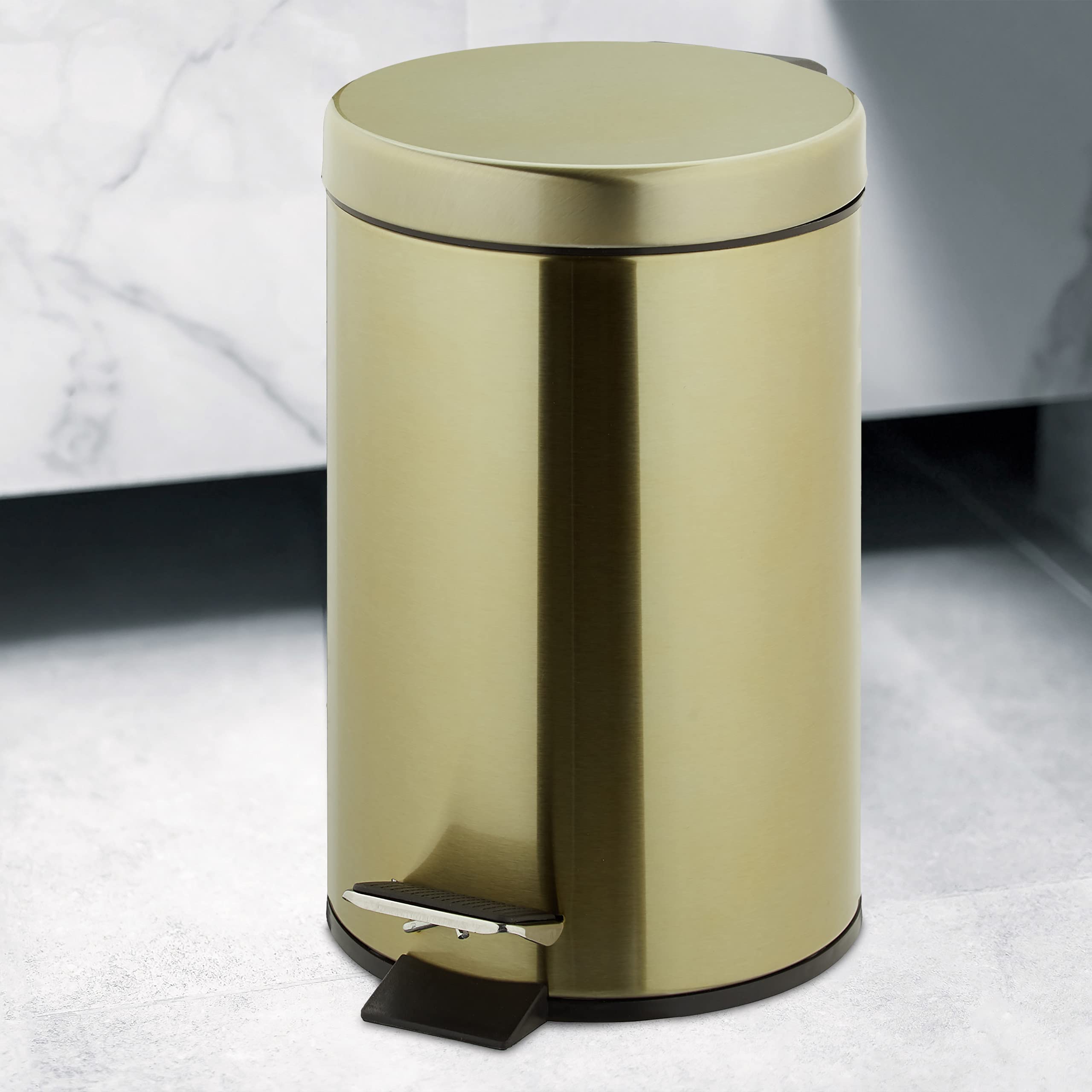 relaxdays-kosmetikeimer-3-liter-edelstahl-treteimer-gold image 2