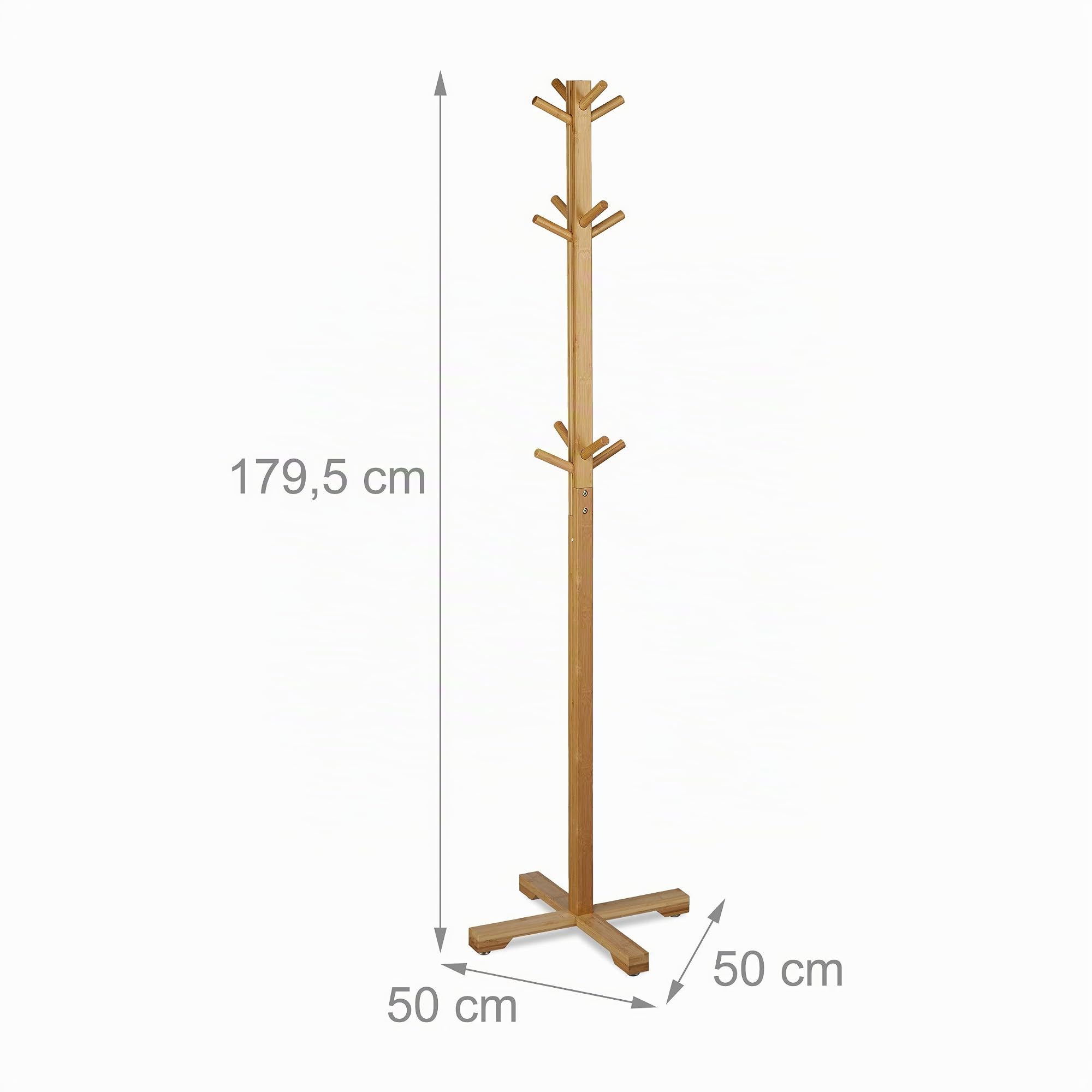 relaxdays-garderobenst-nder-bambus-baumform-12-haken-179-5-x-50-x-50-cm-natur image 4