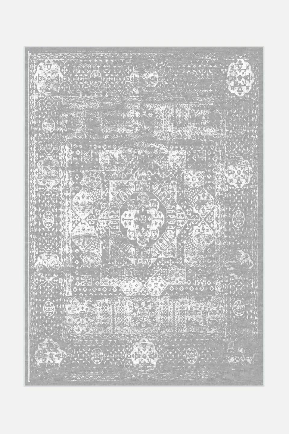 teppana-emily-klassisch-teppich-waschbar-grau-silber-modern image 1