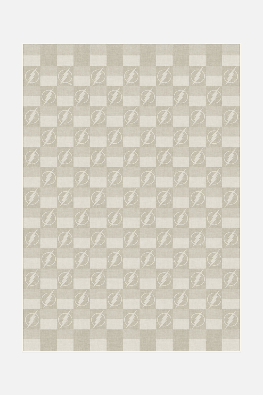 teppana-the-flash-karo-beige-teppich-waschbarer-kinder-teppich image 1