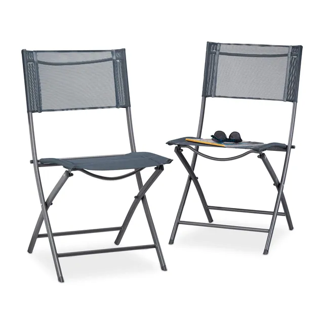 relaxdays-klappstuhl-balkon-2er-set-87x55x48-cm-anthrazit-150-kg image 1