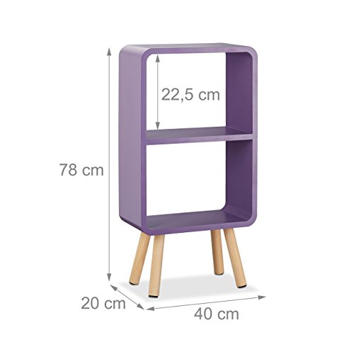relaxdays-standregal-2-f-cher-78x40x20-cm-violett-mit-holzbeinen image 8