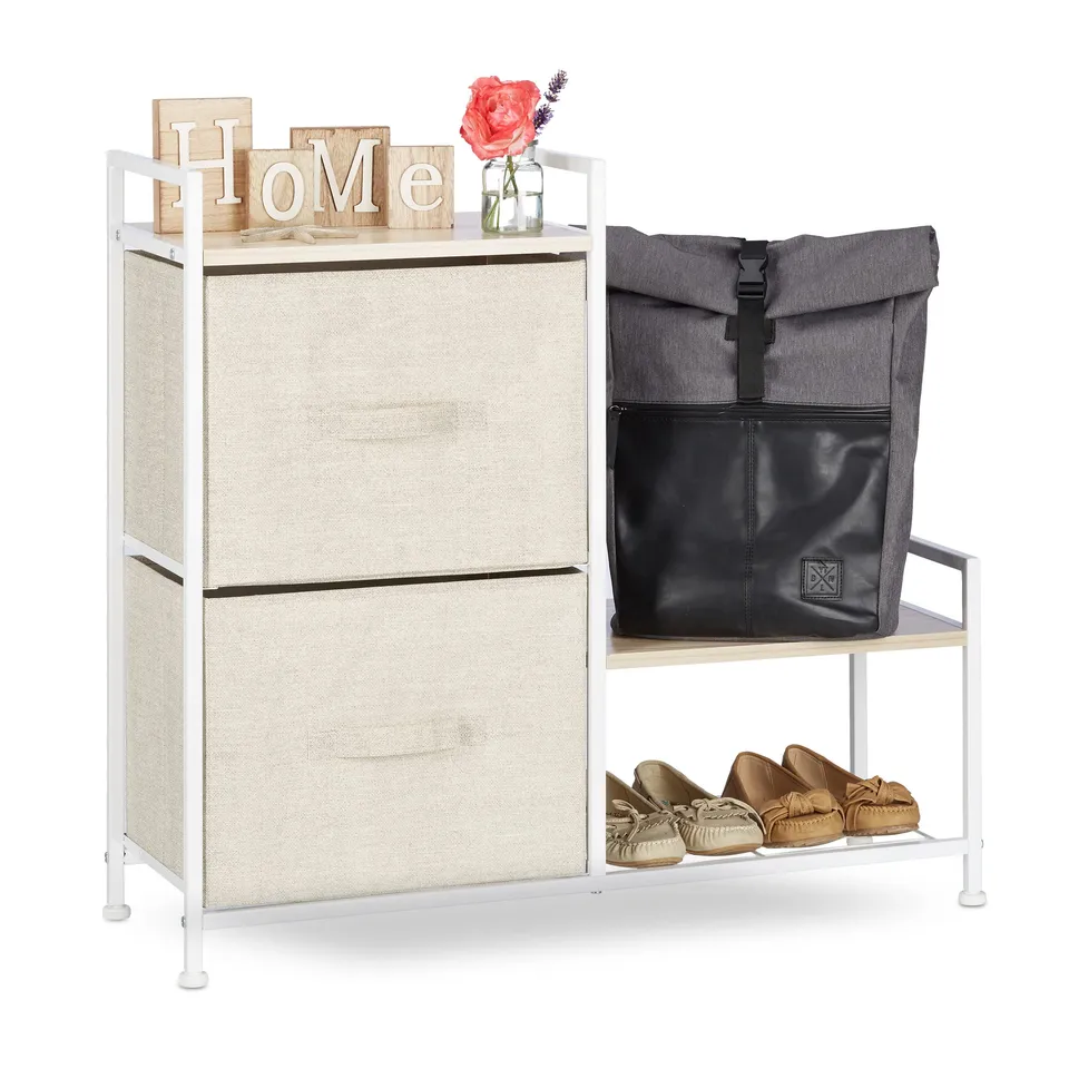 relaxdays-regalsystem-design-g-mit-2-stoff-schubladen-76-x-84-x-29-cm-beige image 1