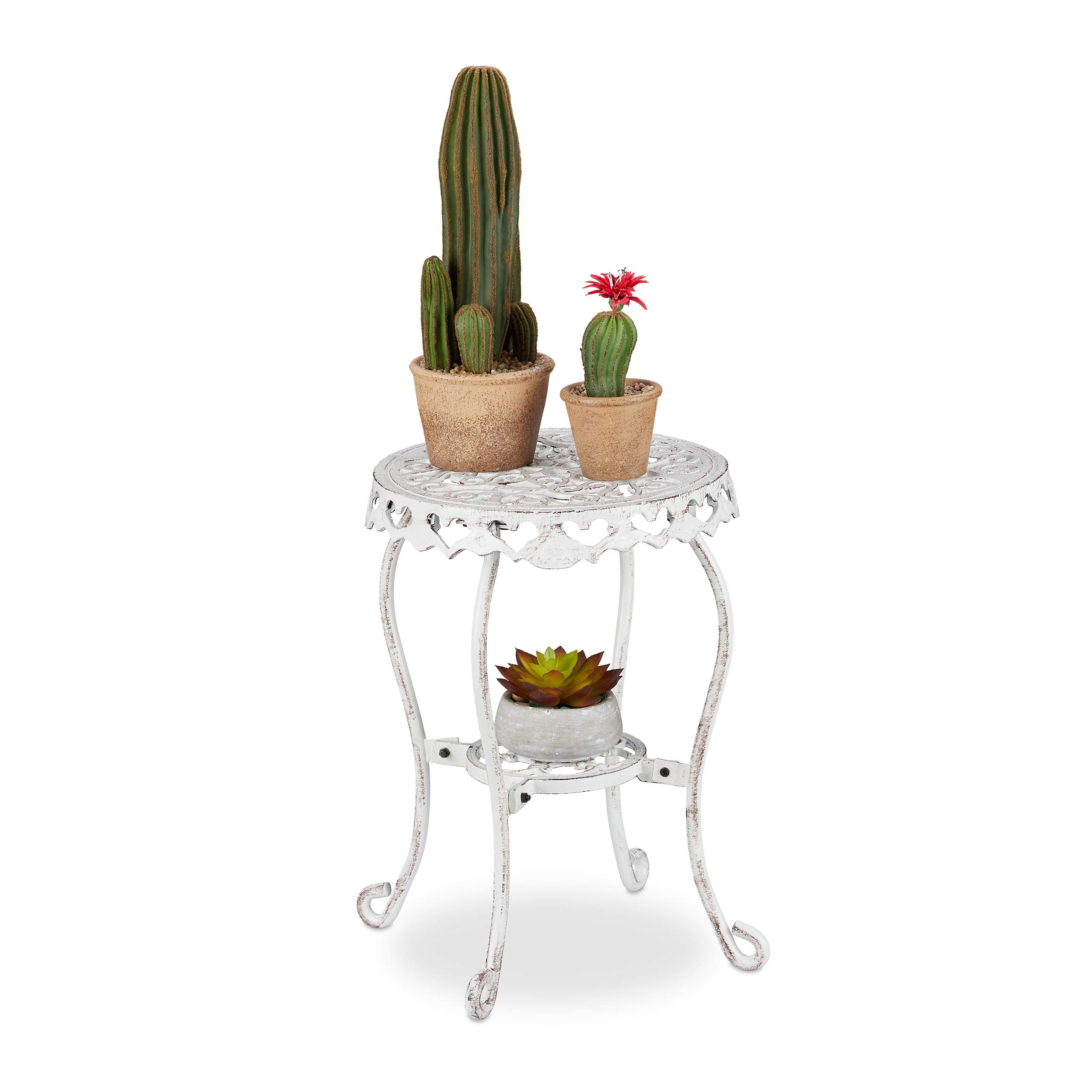 relaxdays-blumenhocker-gusseisen-rund-41x36-5-cm-wei-antik image 1