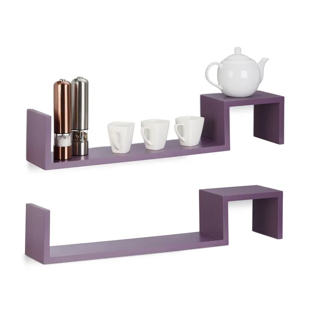relaxdays-h-ngeregal-2er-set-zickzack-mdf-wandregal-15-x-80-x-15-cm-violett image 1