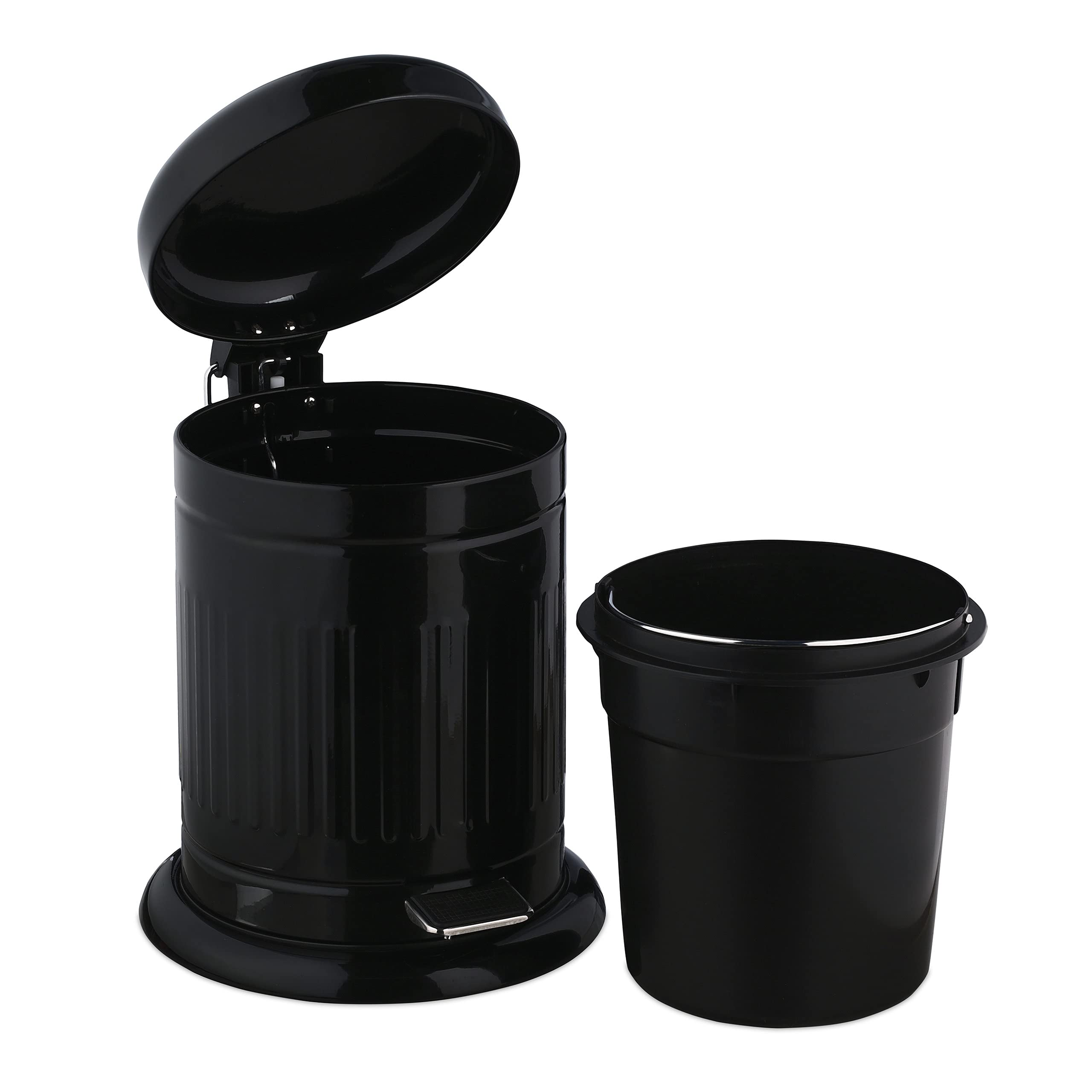 relaxdays-treteimer-3-liter-retro-metall-schwarz image 6