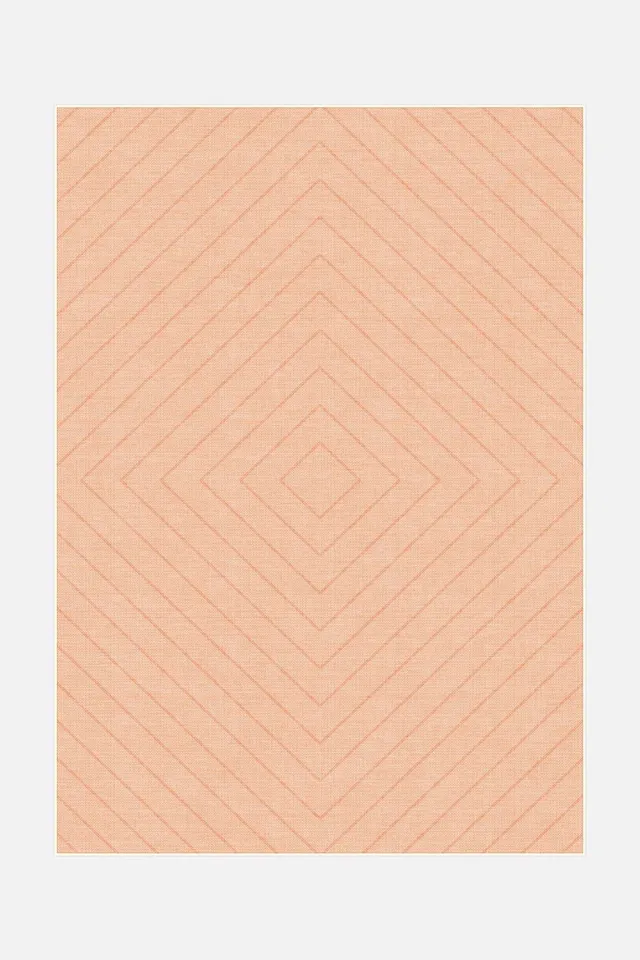 teppana-diamond-papaya-teppich-waschbarer-teppich-gelb-orange image 1