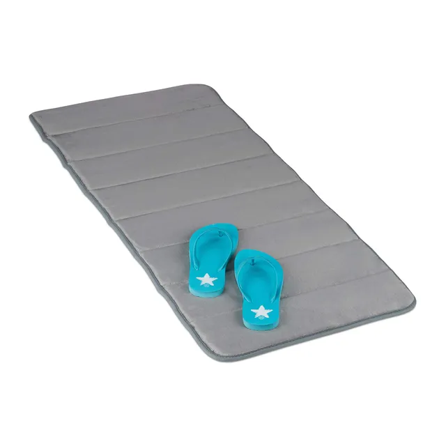 relaxdays-badematte-memoryschaum-rutschfest-49-x-114-cm-grau image 1
