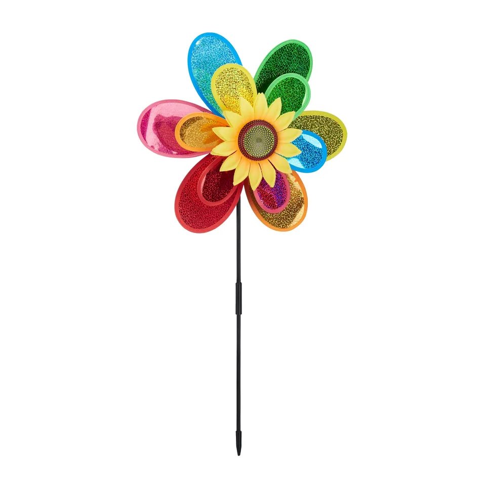 relaxdays-windrad-blume-74-5-cm-blumenstecker-bunt image 1