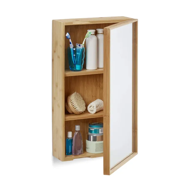 relaxdays-bad-spiegelschrank-bambus-eint-rig-wandschrank-60-5-x-35-x-14-cm-natur image 1