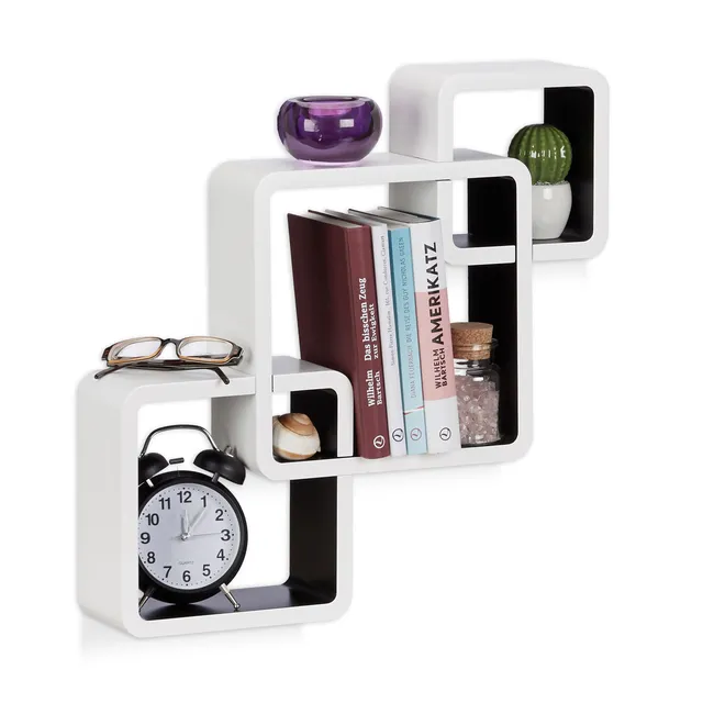 relaxdays-wandregal-3-teilig-wei-schwarz-f-r-wohnzimmer image 1