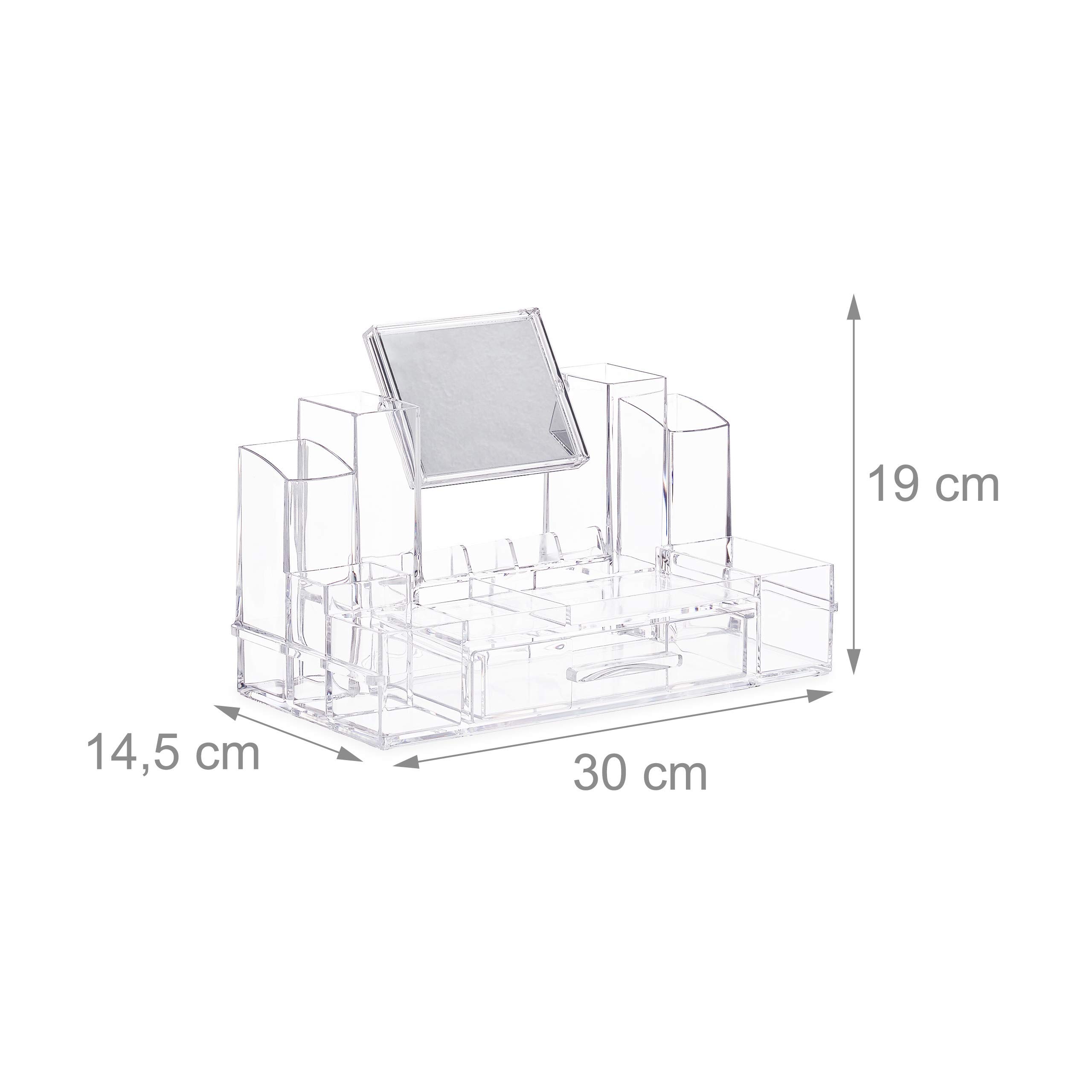 relaxdays-make-up-organizer-schublade-acrylbox-transparent-19-x-30-x-14-5-cm image 4