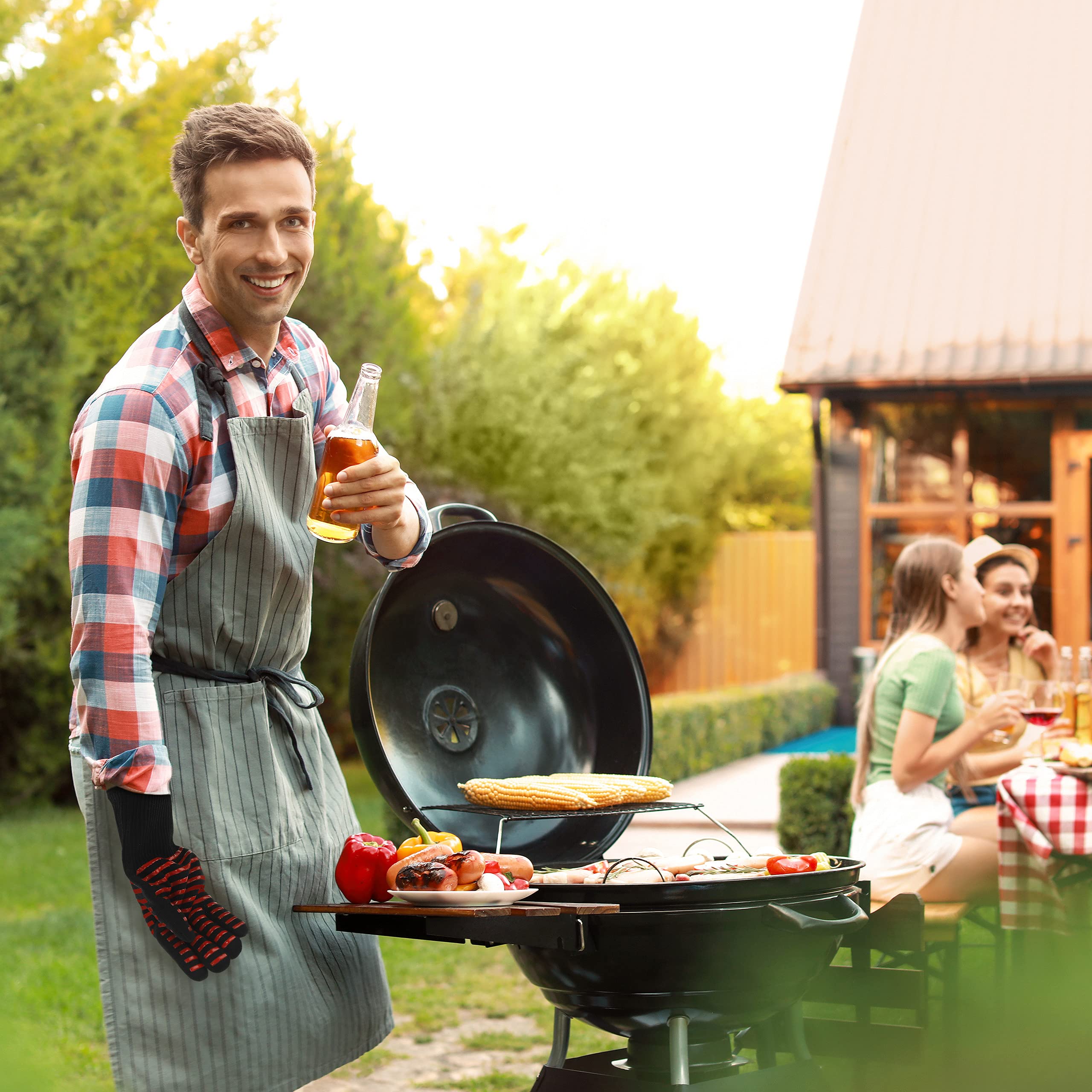 relaxdays-grillhandschuhe-1-paar-hitzebest-ndig-bis-350-c-schwarz-rot image 3