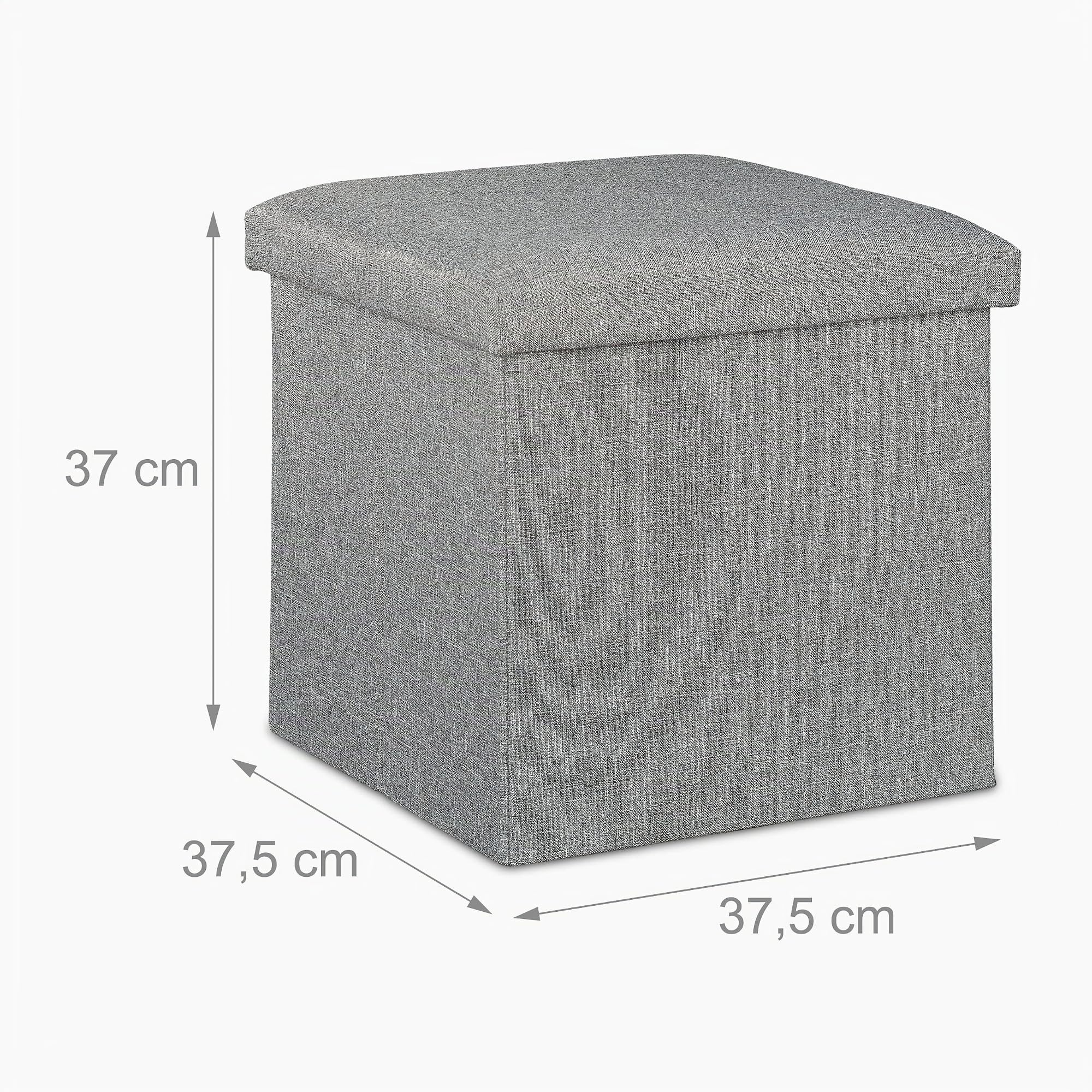 relaxdays-sitzhocker-eckig-37-x-37-5-x-37-5-cm-mit-stauraum-faltbar-grau image 3