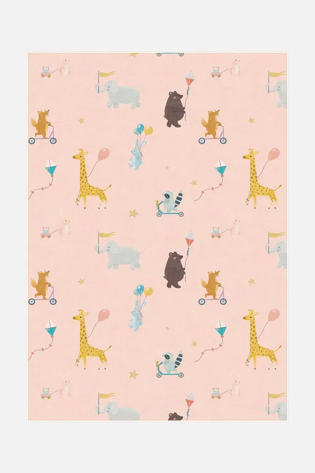 teppana-tierischer-zirkus-teppich-waschbarer-kinder-teppich-in-creme image 1