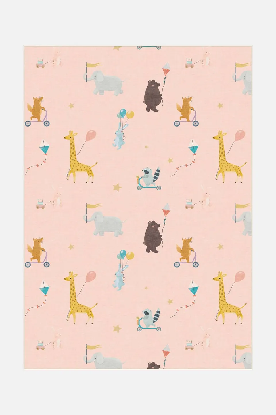 teppana-tierischer-zirkus-teppich-waschbarer-kinder-teppich-in-creme image 1