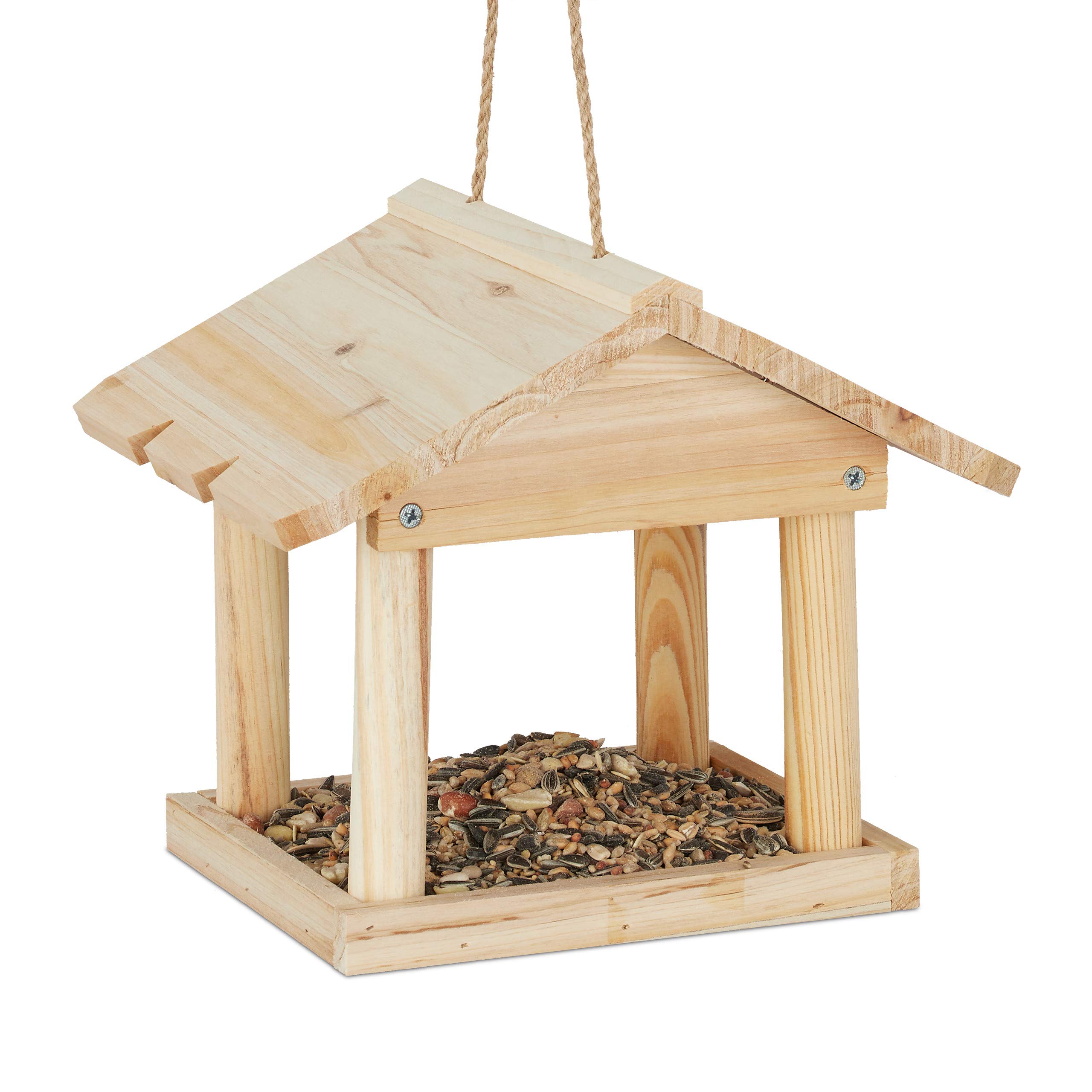 relaxdays-vogelhaus-zum-aufh-ngen-holz-natur-22-x-26-x-22-cm image 1