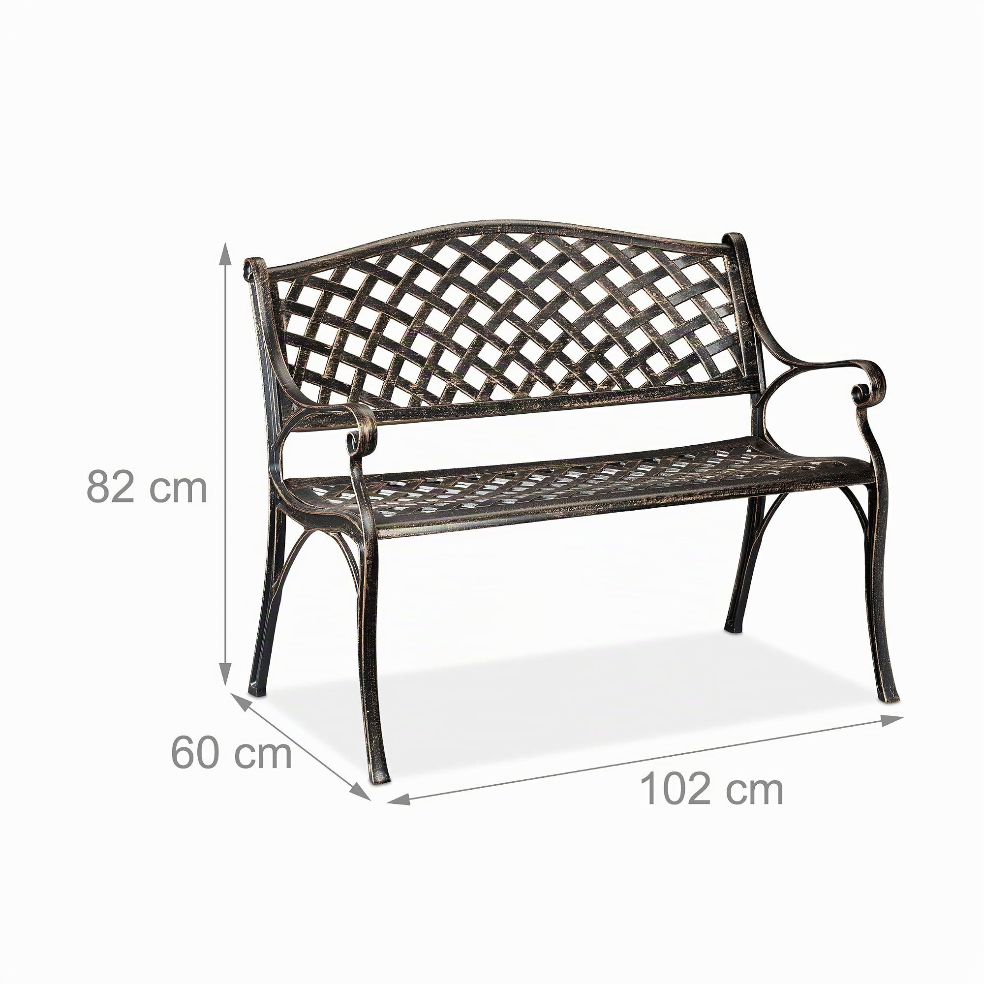 relaxdays-gartenbank-2-sitzer-aluminium-82x102x60-cm-schwarz-bronze-antik image 3