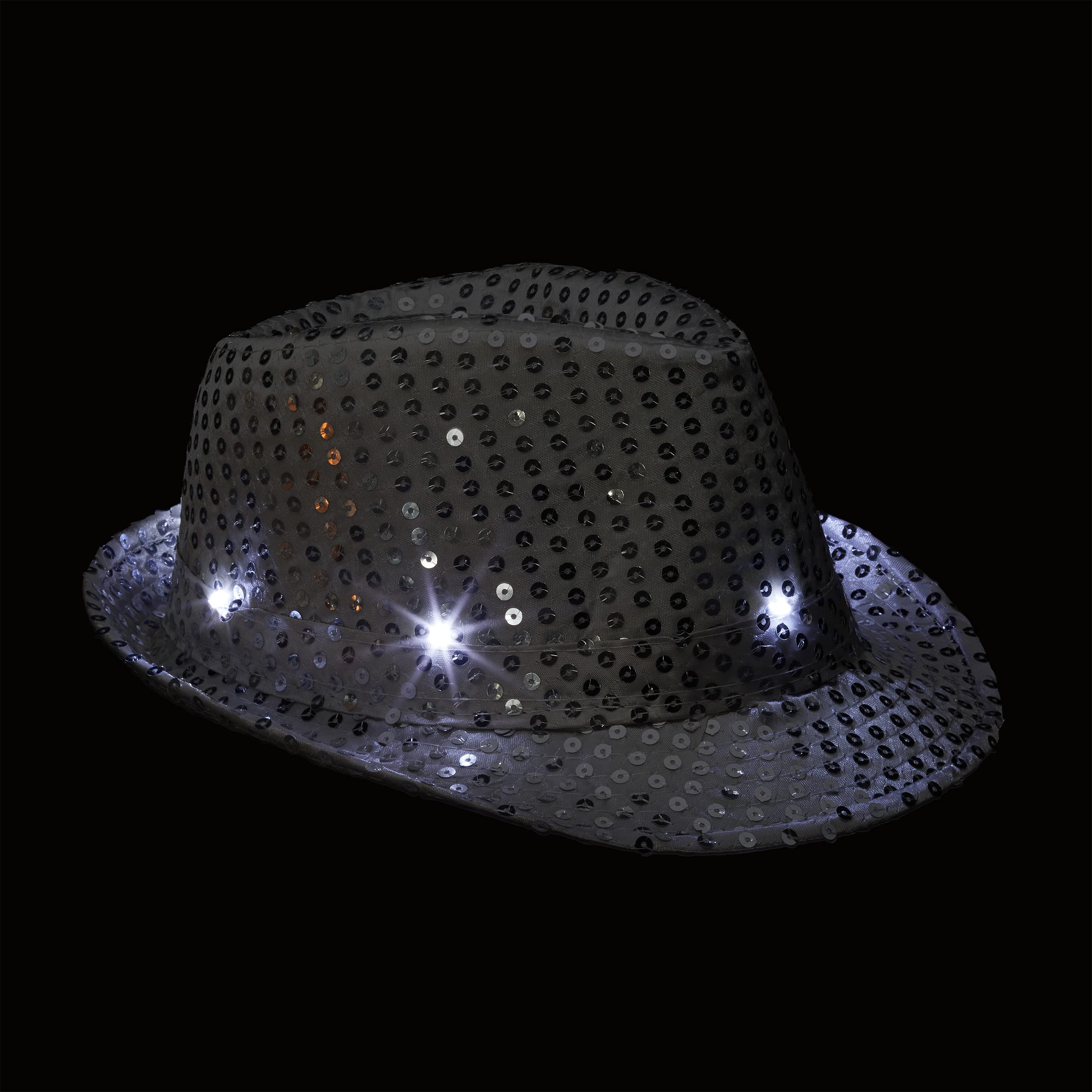 relaxdays-pailletten-hut-silber-mit-6-leds-und-glitzer-partyhut-einheitsgr-e image 6